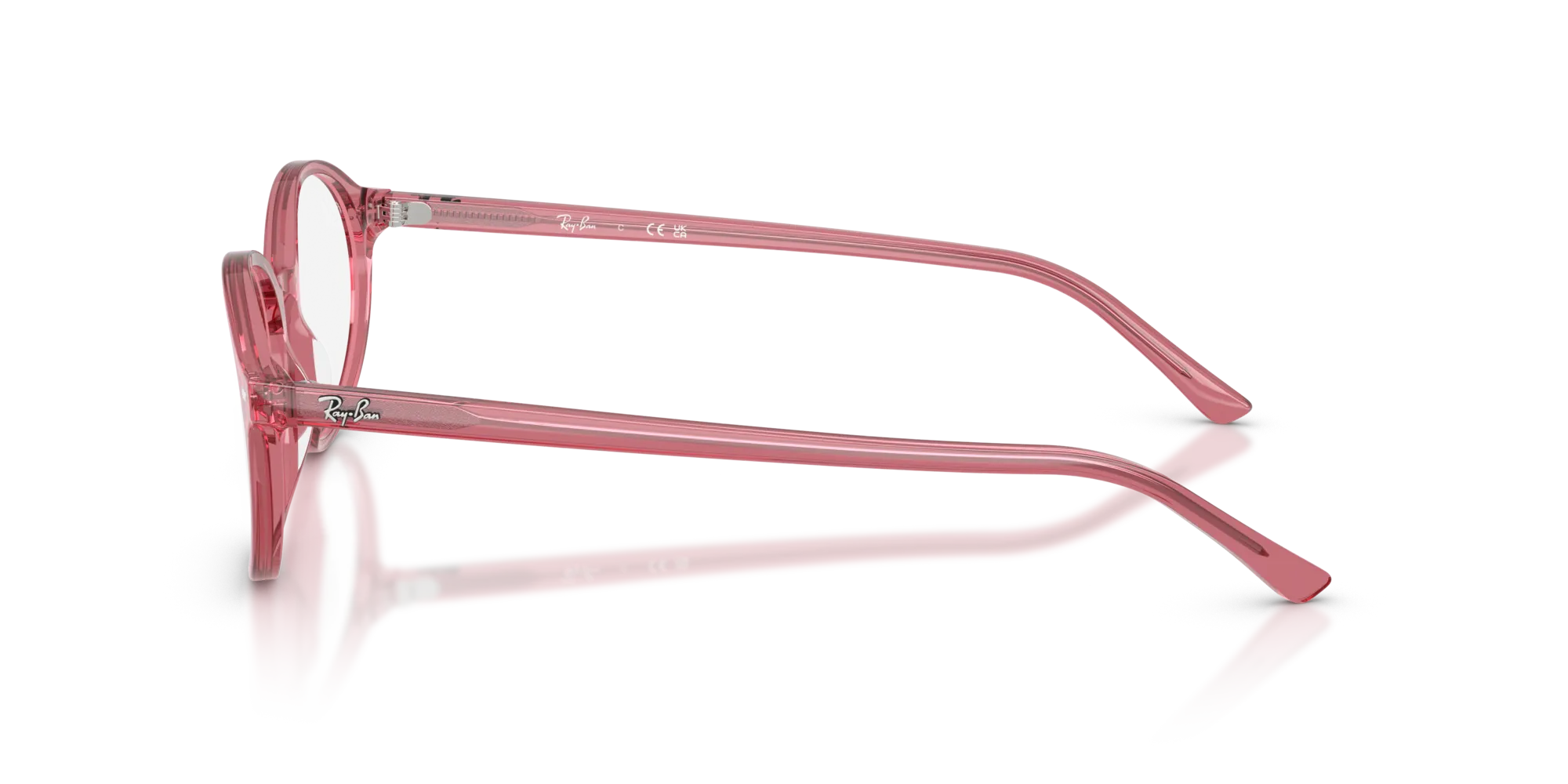 Ray - Ban RX5429 GERMAN 8440 Montature da vista Acetato Rosa Trasparente Rotonda Normale - immagine 4
