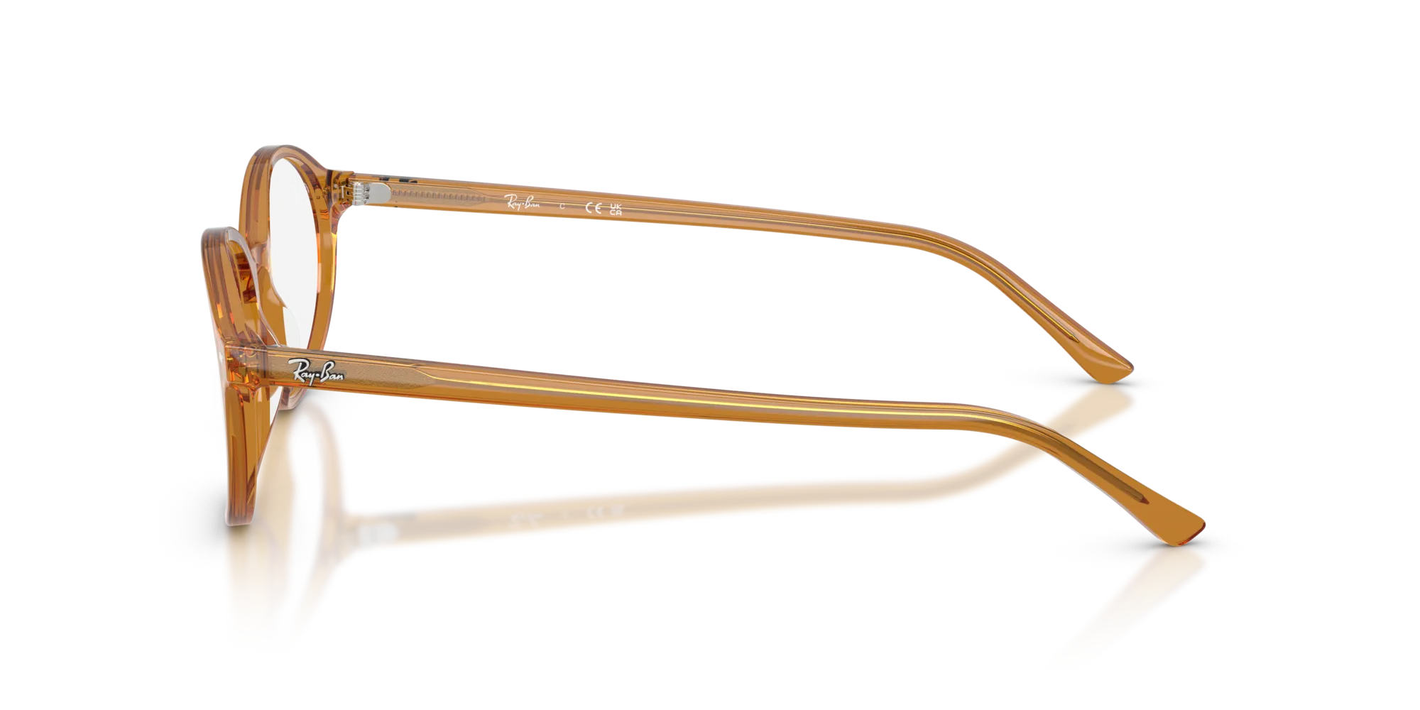 Ray - Ban RX5429 GERMAN 8439 Montature da vista Acetato Beige Trasparente Rotonda Normale - immagine 4