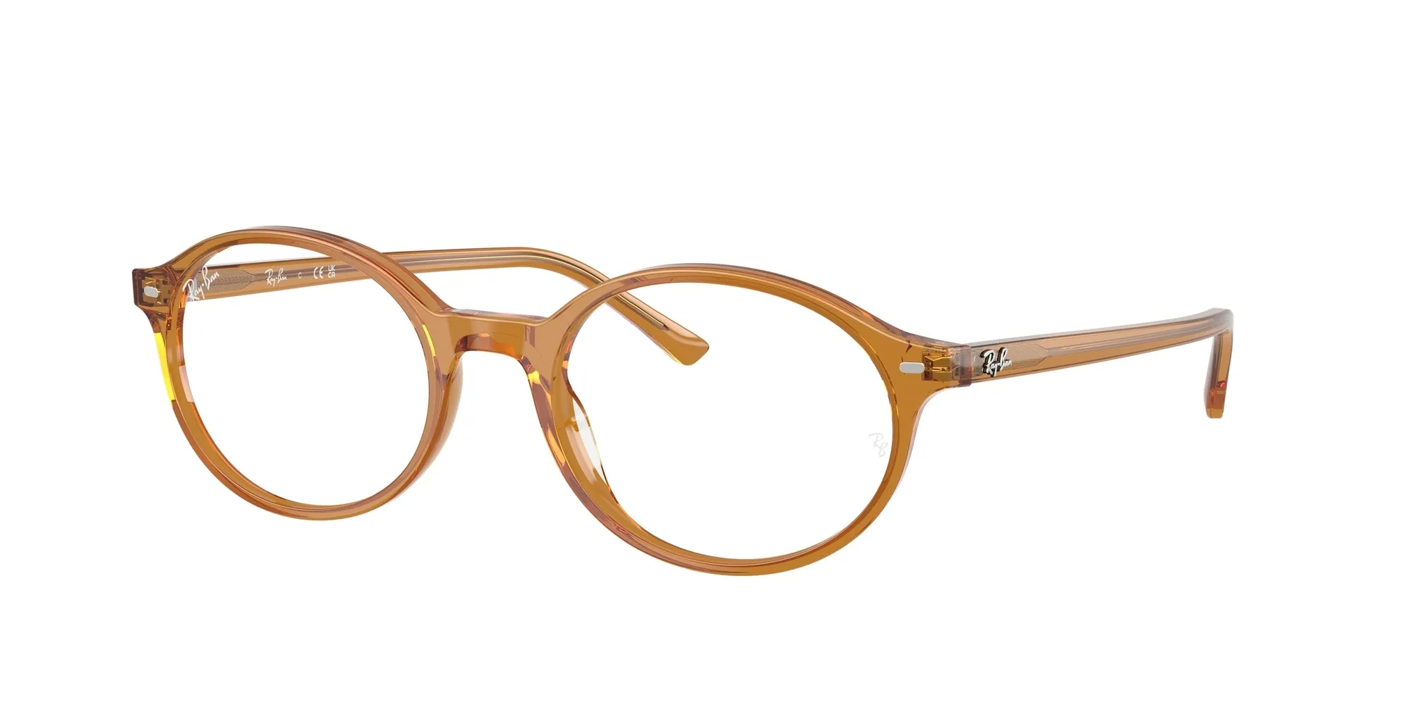Ray - Ban RX5429 GERMAN 8439 Montature da vista Acetato Beige Trasparente Rotonda Normale - immagine 1