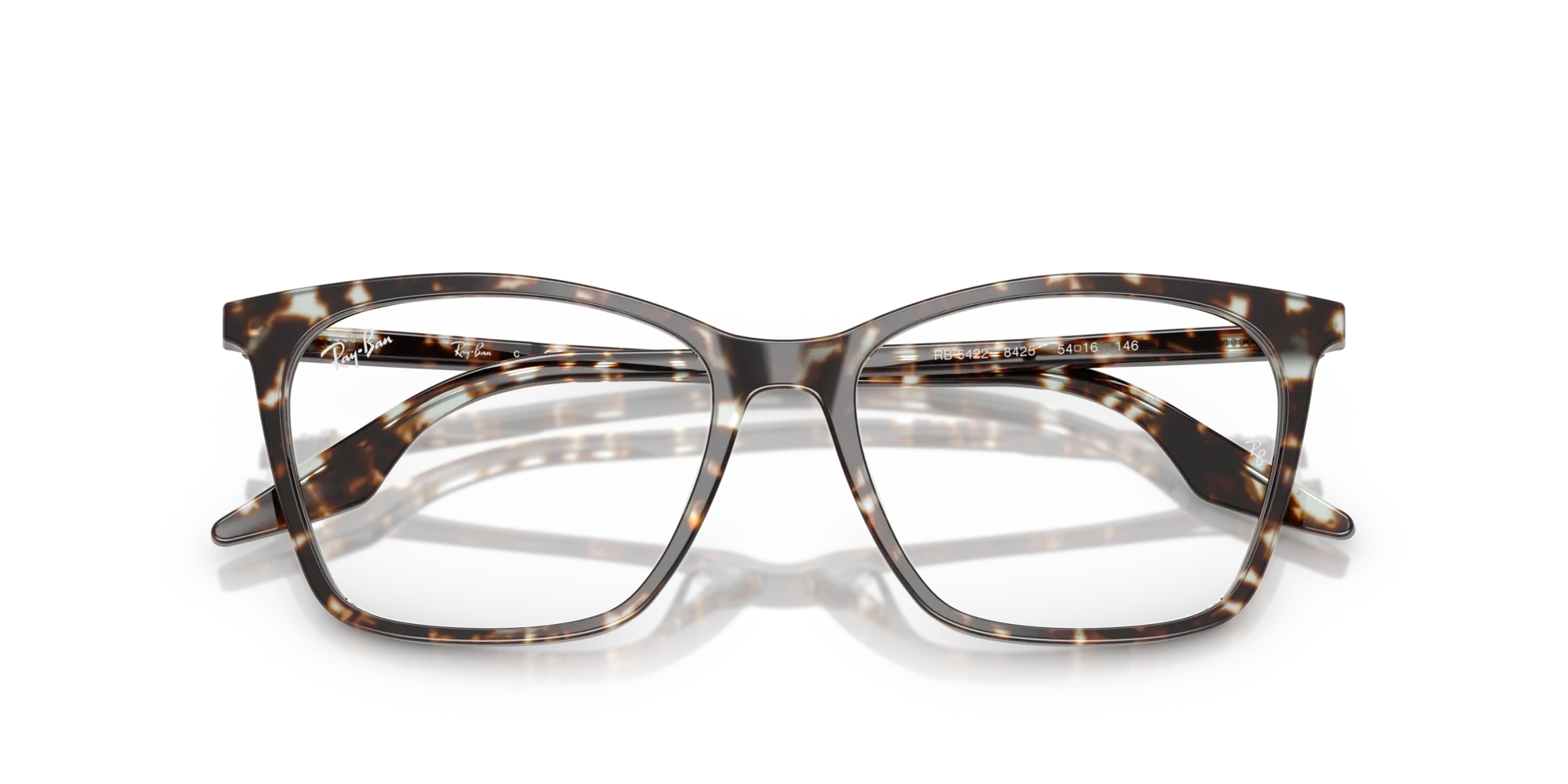 Ray - Ban RX5422 8425 Montature da vista Acetato Giallo Trasparente Cat Eye Normale - immagine 2