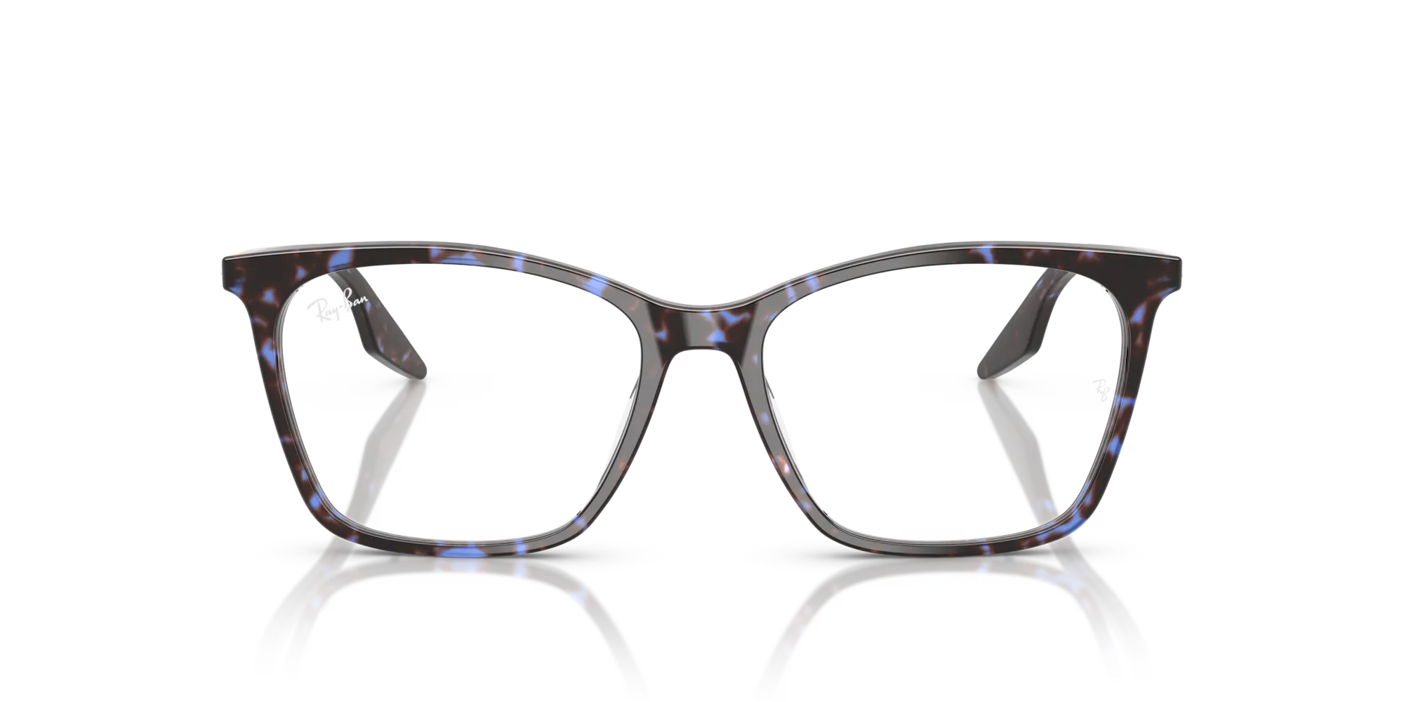Ray - Ban RX5422 8424 Montature da vista Acetato Blu Trasparente Cat Eye Normale - immagine 3