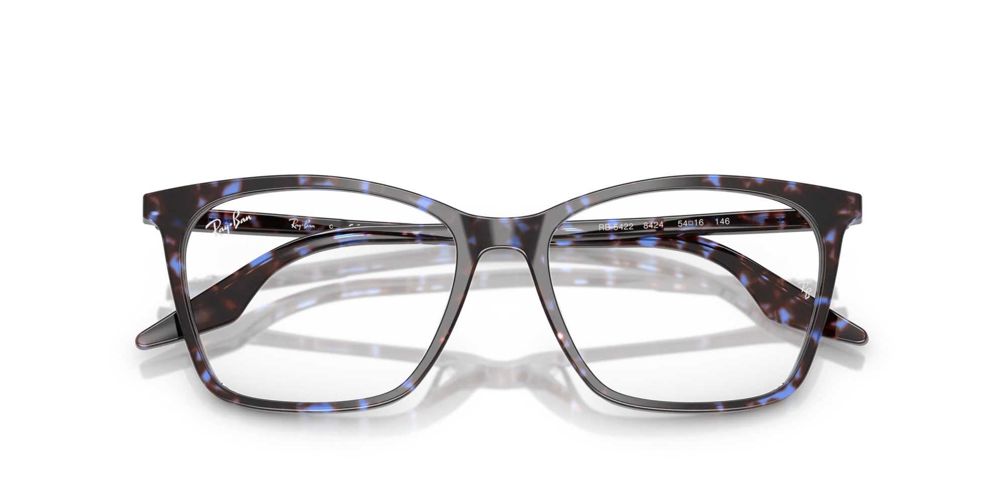 Ray - Ban RX5422 8424 Montature da vista Acetato Blu Trasparente Cat Eye Normale - immagine 2