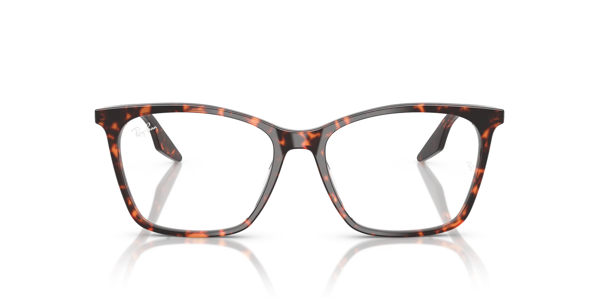Ray - Ban RX5422 8423 Montature da vista Acetato Rosso Trasparente Cat Eye Normale - immagine 3