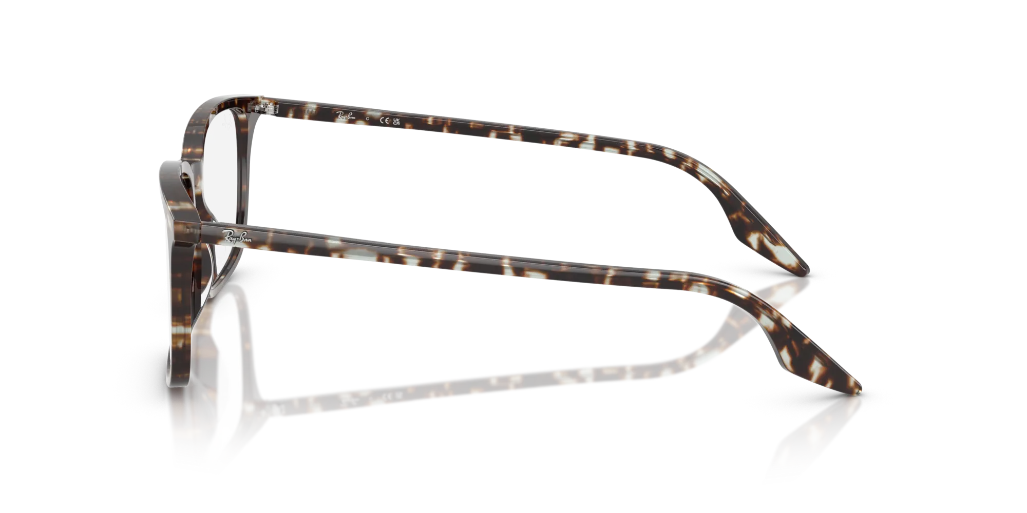 Ray - Ban RX5421 8425 Montature da vista Acetato Giallo Trasparente Squadrata Normale - immagine 4