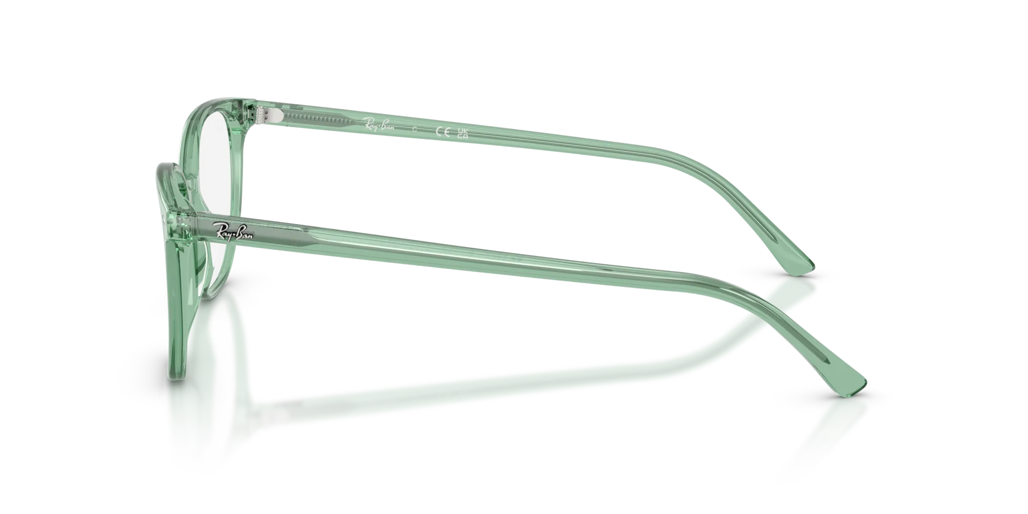 Ray - Ban RX5397 ELLIOT 8443 Montature da vista Acetato Verde Trasparente Geometrica Normale - immagine 4
