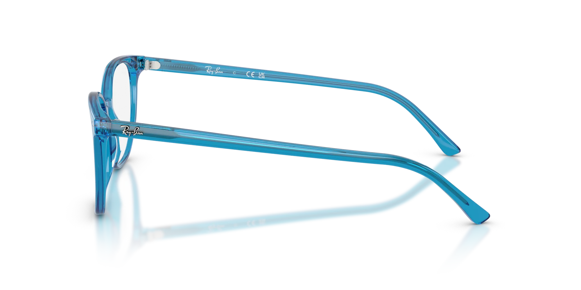 Ray - Ban RX5397 ELLIOT 8442 Montature da vista Acetato Blu Trasparente Geometrica Normale - immagine 4