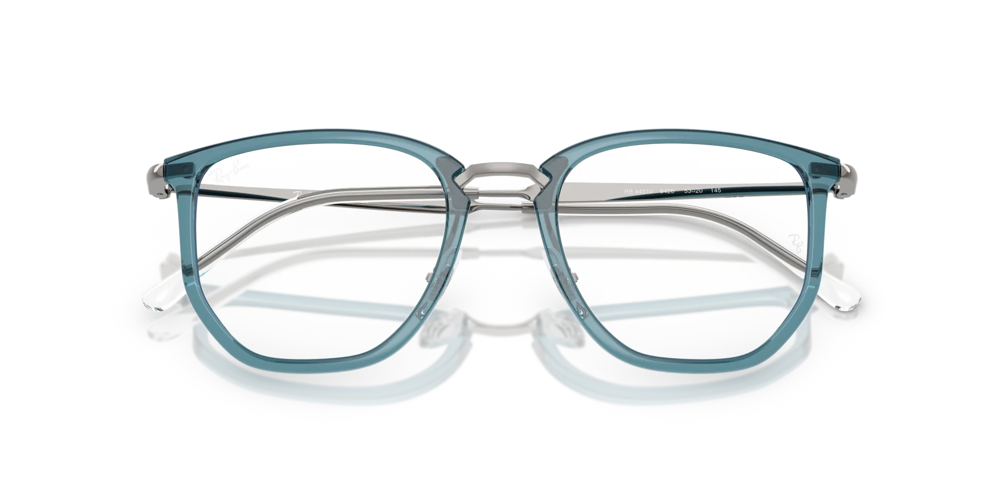 Ray - Ban RX4451V 8426 Montature da vista Nylon Blu Trasparente Geometrica Normale - immagine 2