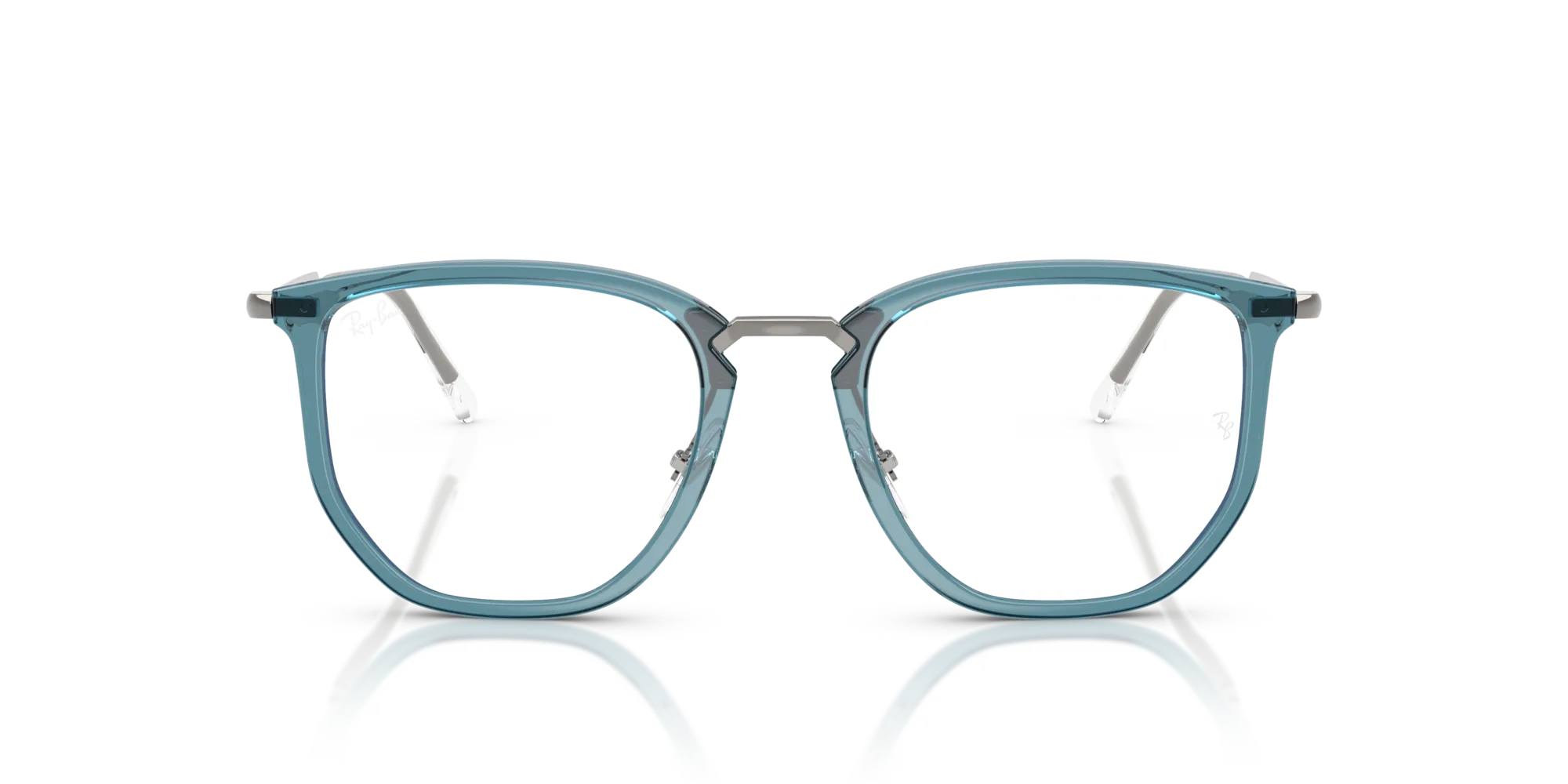 Ray - Ban RX4451V 8426 Montature da vista Nylon Blu Trasparente Geometrica Normale - immagine 3