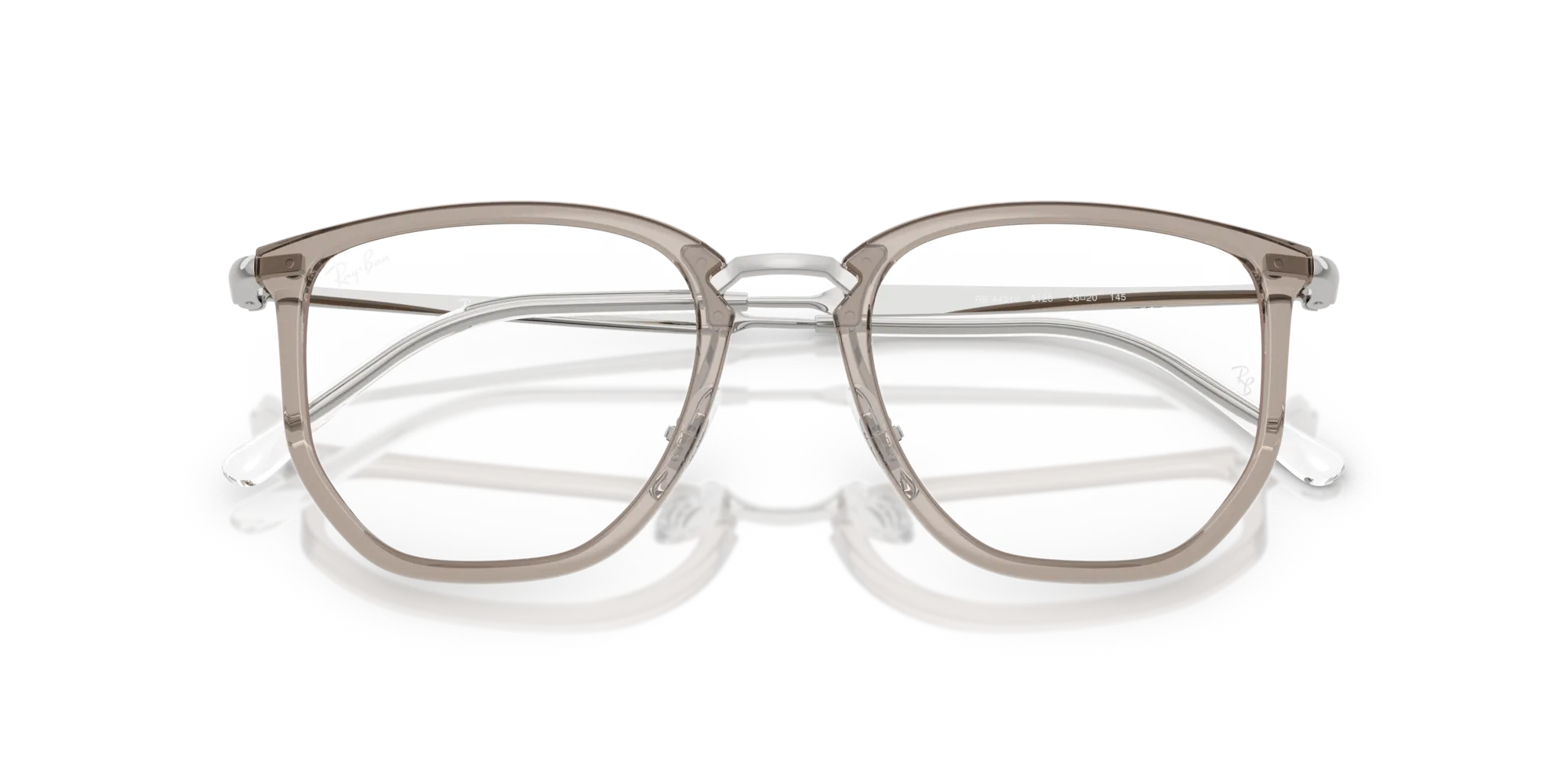 Ray - Ban RX4451V 8125 Montature da vista Nylon Grigio Trasparente Geometrica Normale - immagine 2