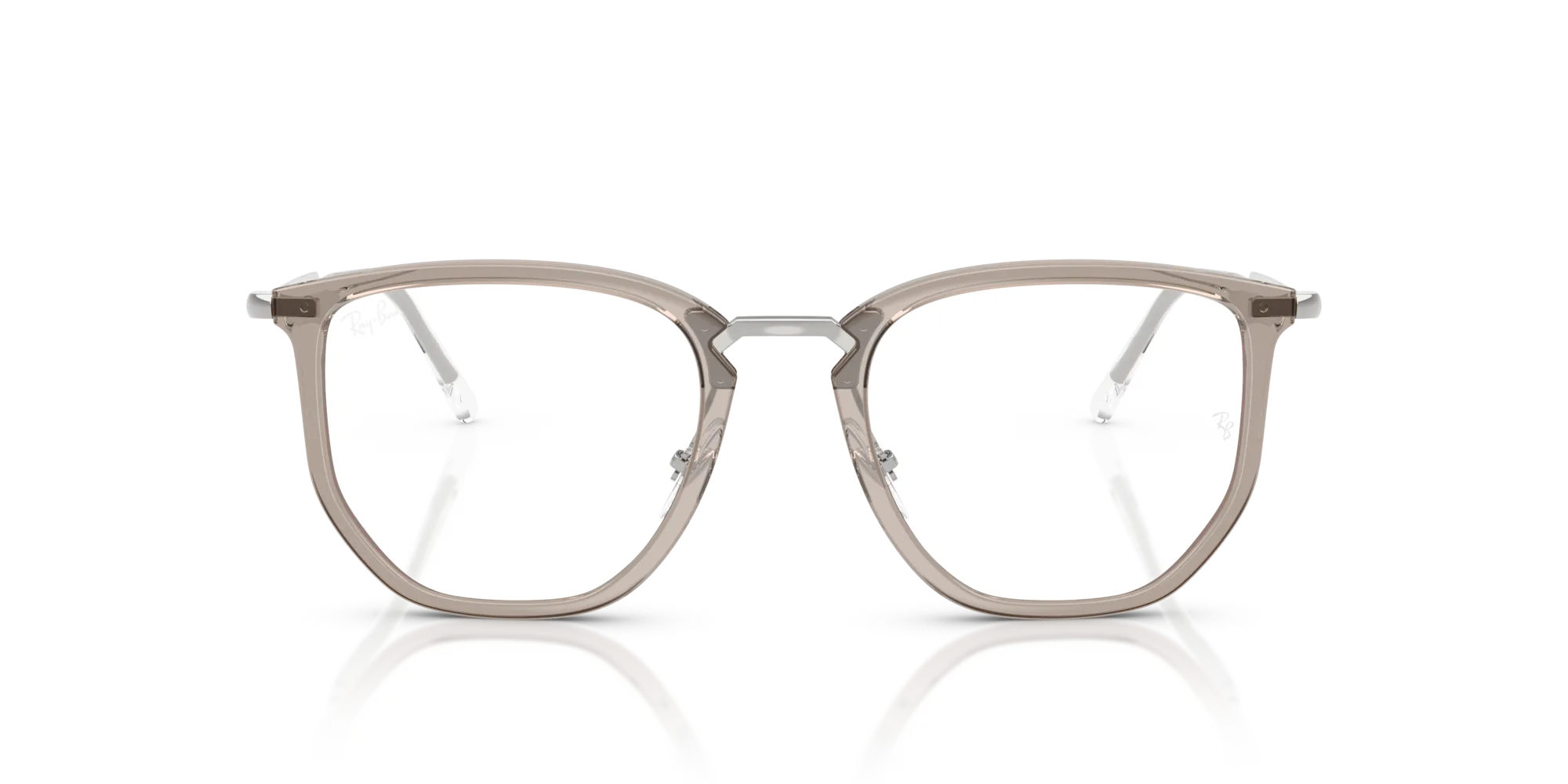 Ray - Ban RX4451V 8125 Montature da vista Nylon Grigio Trasparente Geometrica Normale - immagine 3