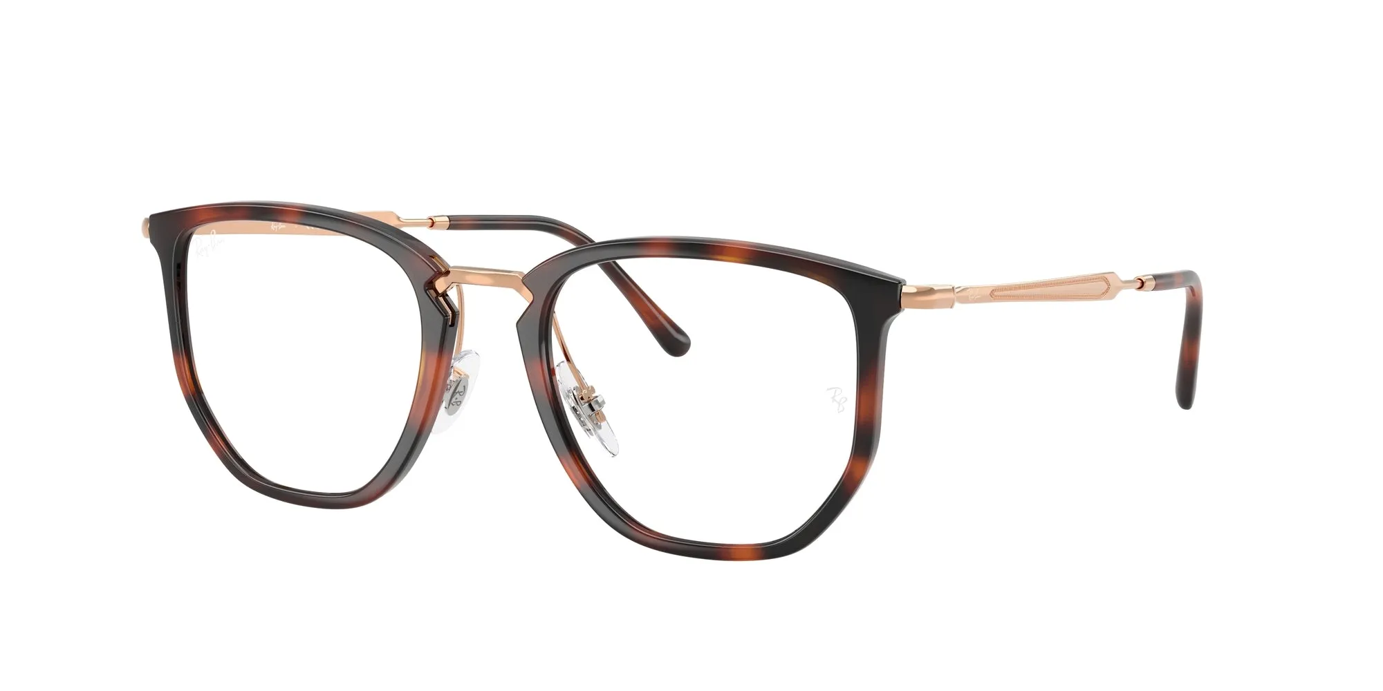 Ray - Ban RX4451V 5687 Montature da vista Nylon Marrone Trasparente Geometrica Normale - immagine 1