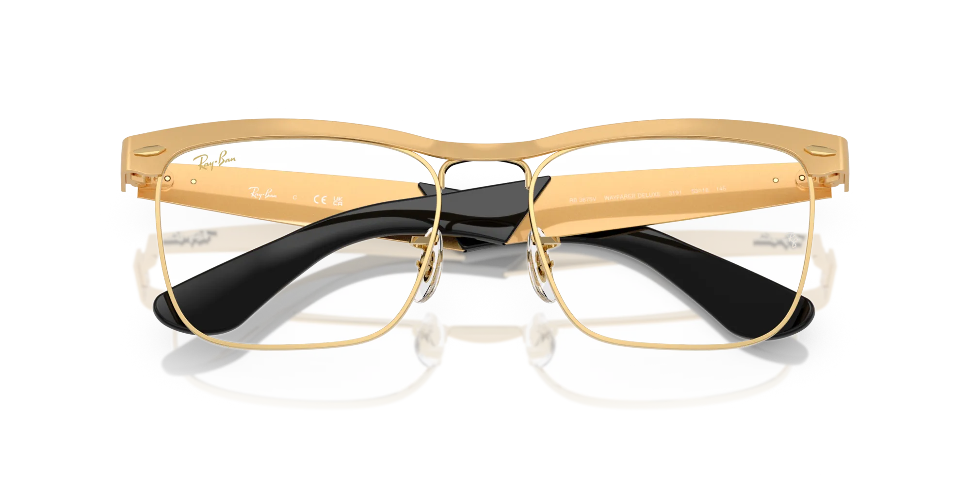 Ray - Ban RX3875V WAYFARER DELUXE 3191 Montature da vista Metallo Oro Trasparente Squadrata Normale - immagine 2