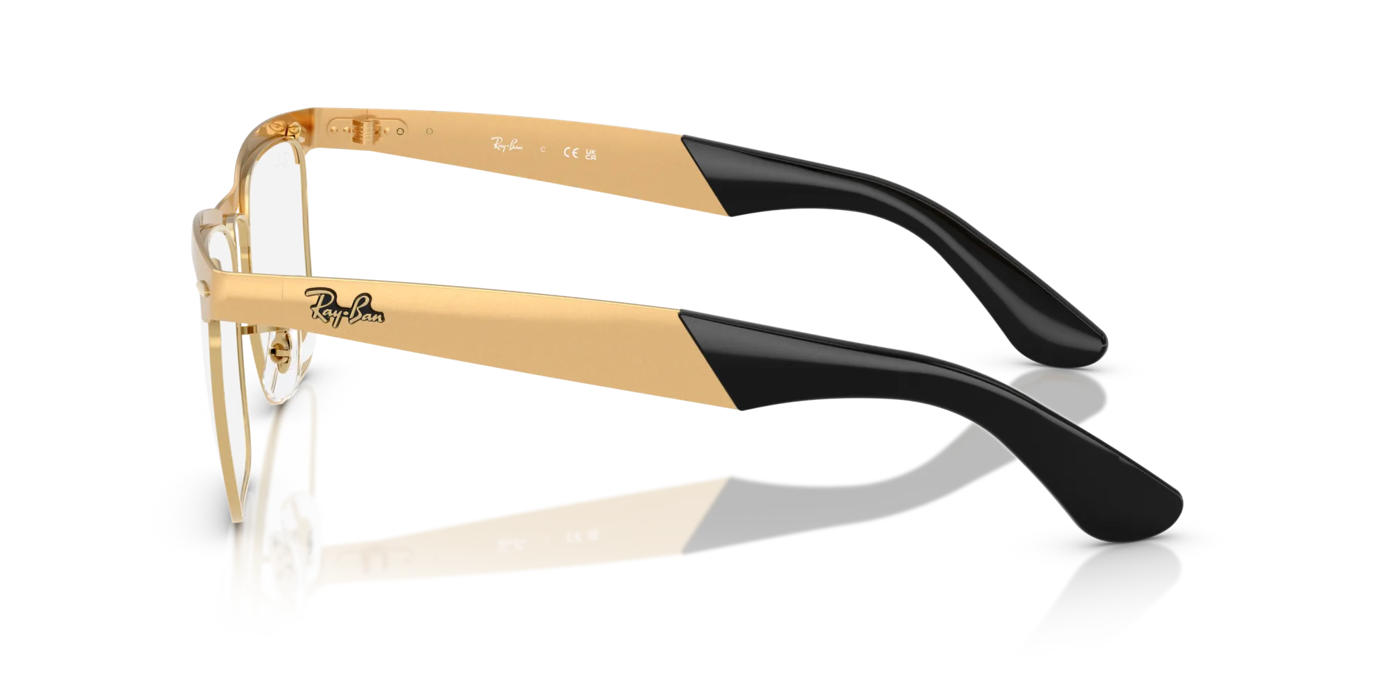 Ray - Ban RX3875V WAYFARER DELUXE 3191 Montature da vista Metallo Oro Trasparente Squadrata Normale - immagine 4