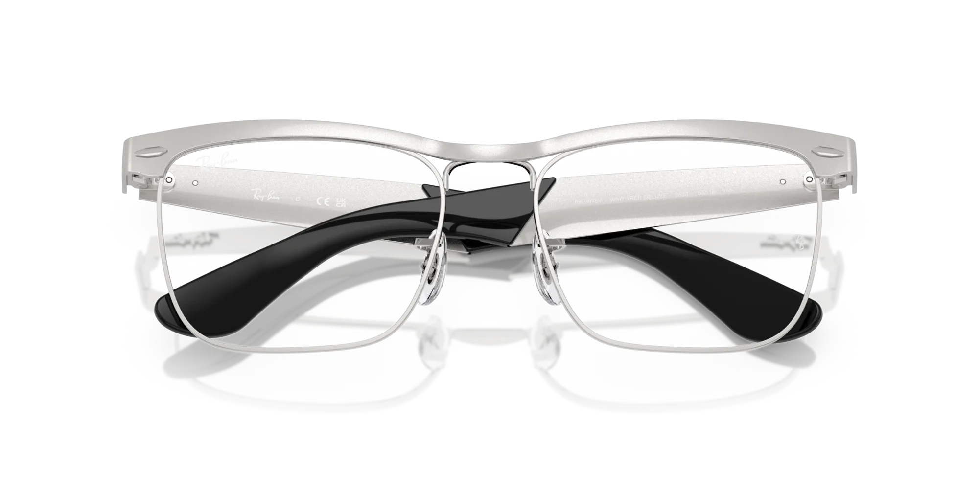 Ray - Ban RX3875V WAYFARER DELUXE 2538 Montature da vista Metallo Argento Trasparente Squadrata Normale - immagine 2