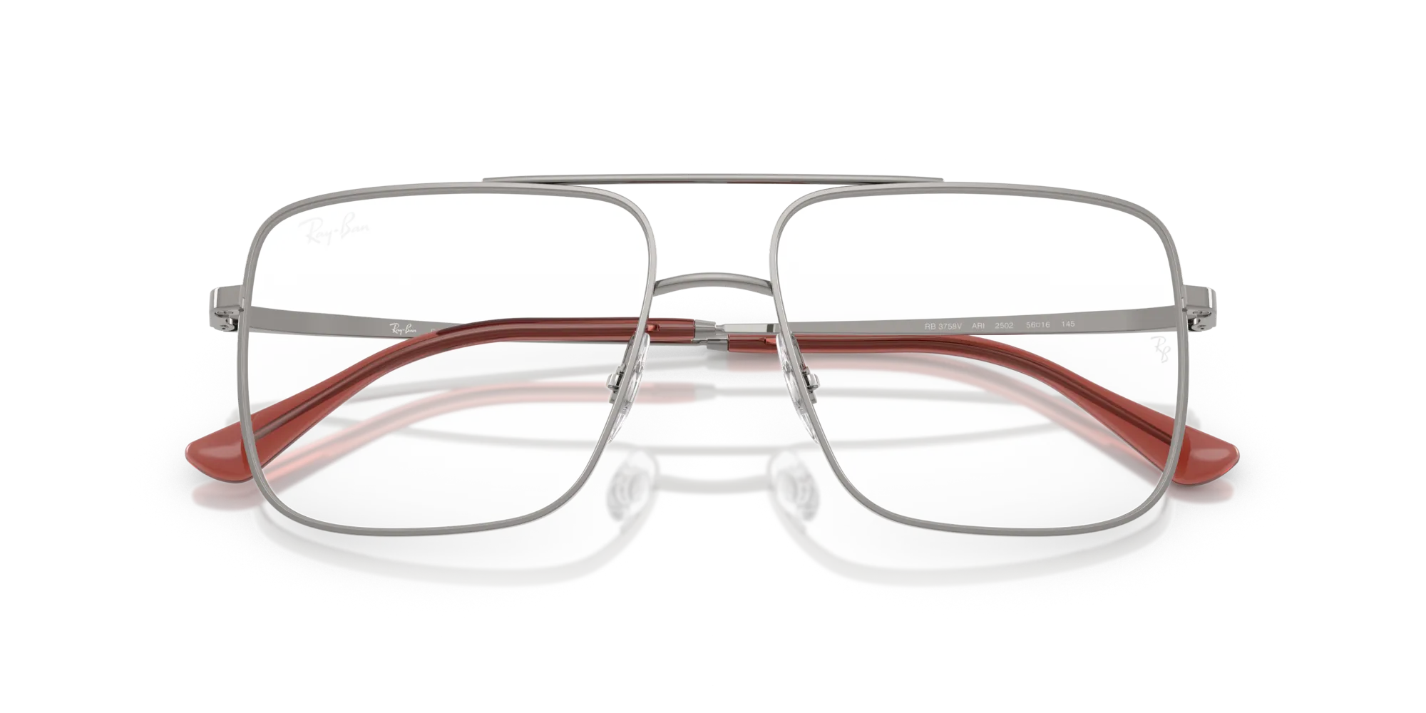 Ray - Ban RX3758V ARI 2502 Montature da vista Metallo Grigio Trasparente Squadrata Normale - immagine 2