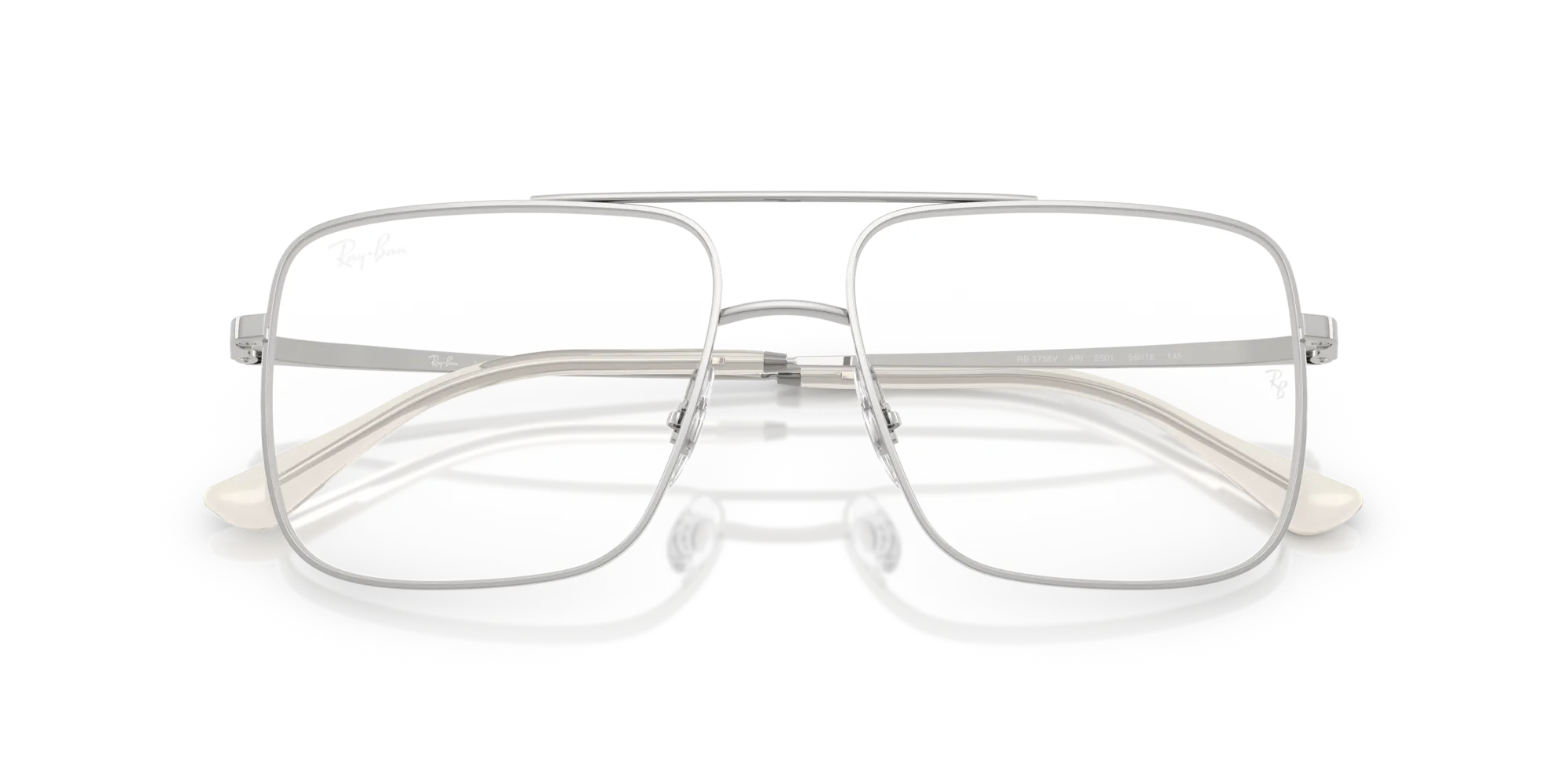 Ray - Ban RX3758V ARI 2501 Montature da vista Metallo Argento Trasparente Squadrata Normale - immagine 2