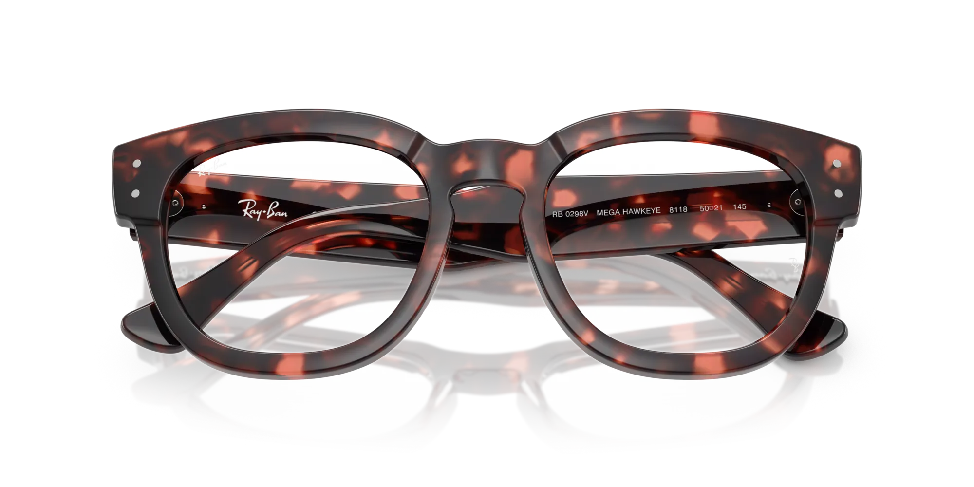 Ray - Ban RX0298V MEGA HAWKEYE 8118 Montature da vista Acetato Tartaruga Trasparente Squadrata Normale - immagine 2