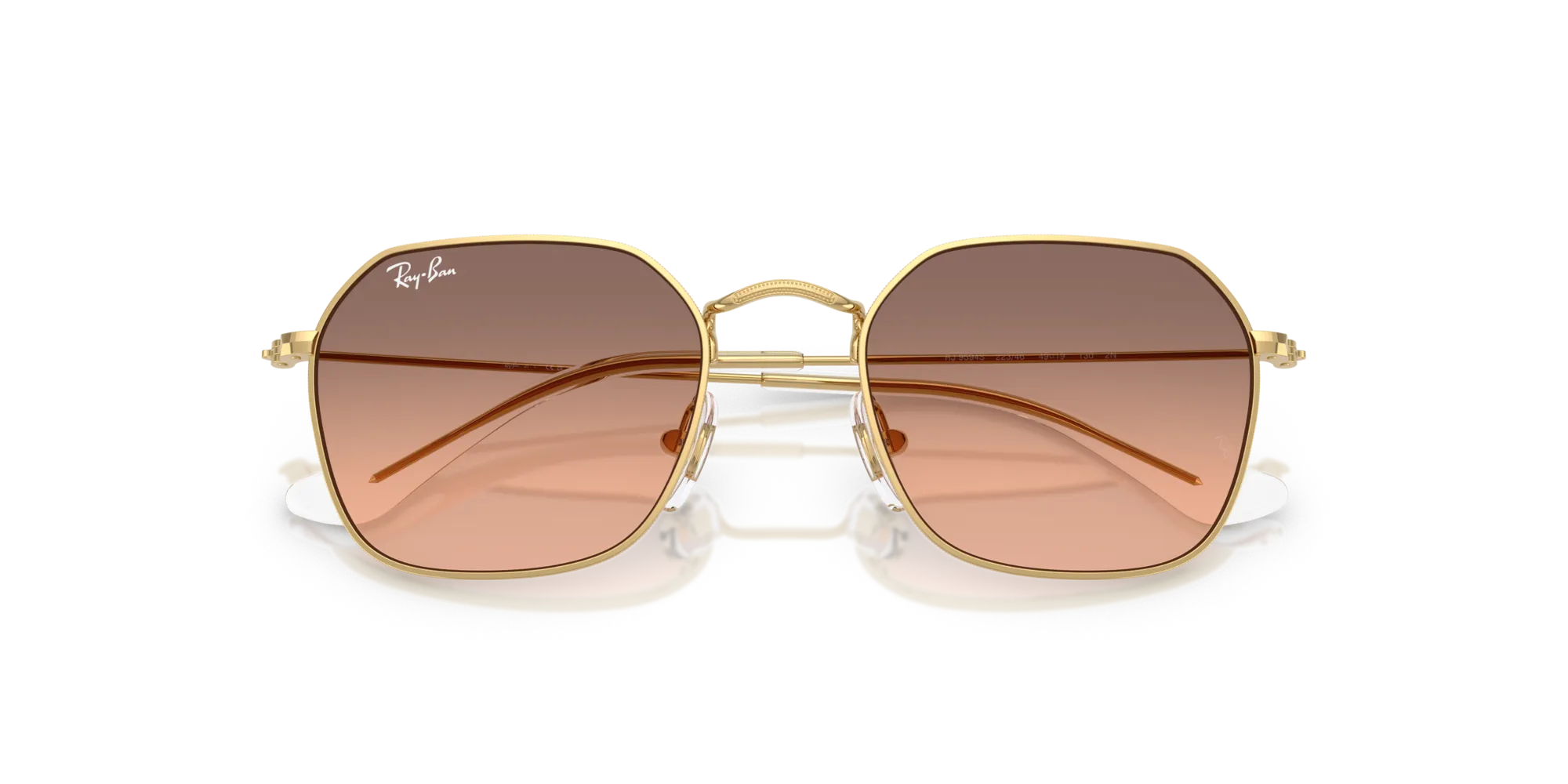 Ray - Ban RJ9594S 223/46 Occhiali da sole bambino Metallo Oro Rosa Geometrica Normale Sfumato - immagine 2