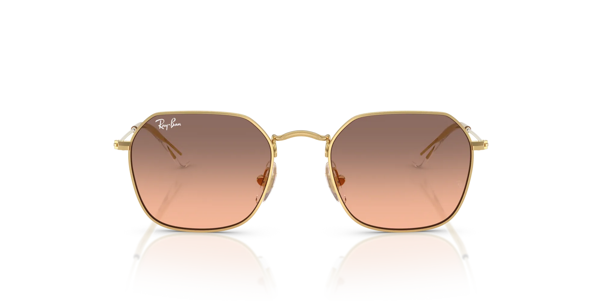 Ray - Ban RJ9594S 223/46 Occhiali da sole bambino Metallo Oro Rosa Geometrica Normale Sfumato - immagine 3