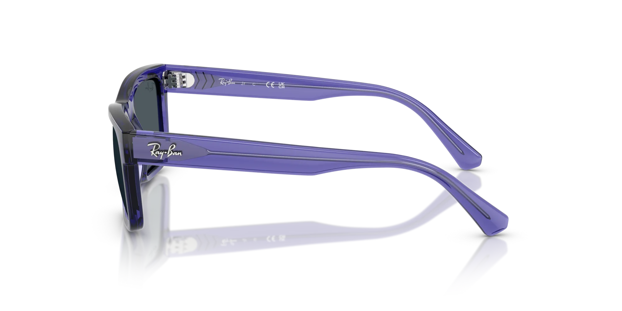 Ray - Ban RJ9196S 719187 Occhiali da sole Iniettato Viola Grigio Squadrata Normale - immagine 4