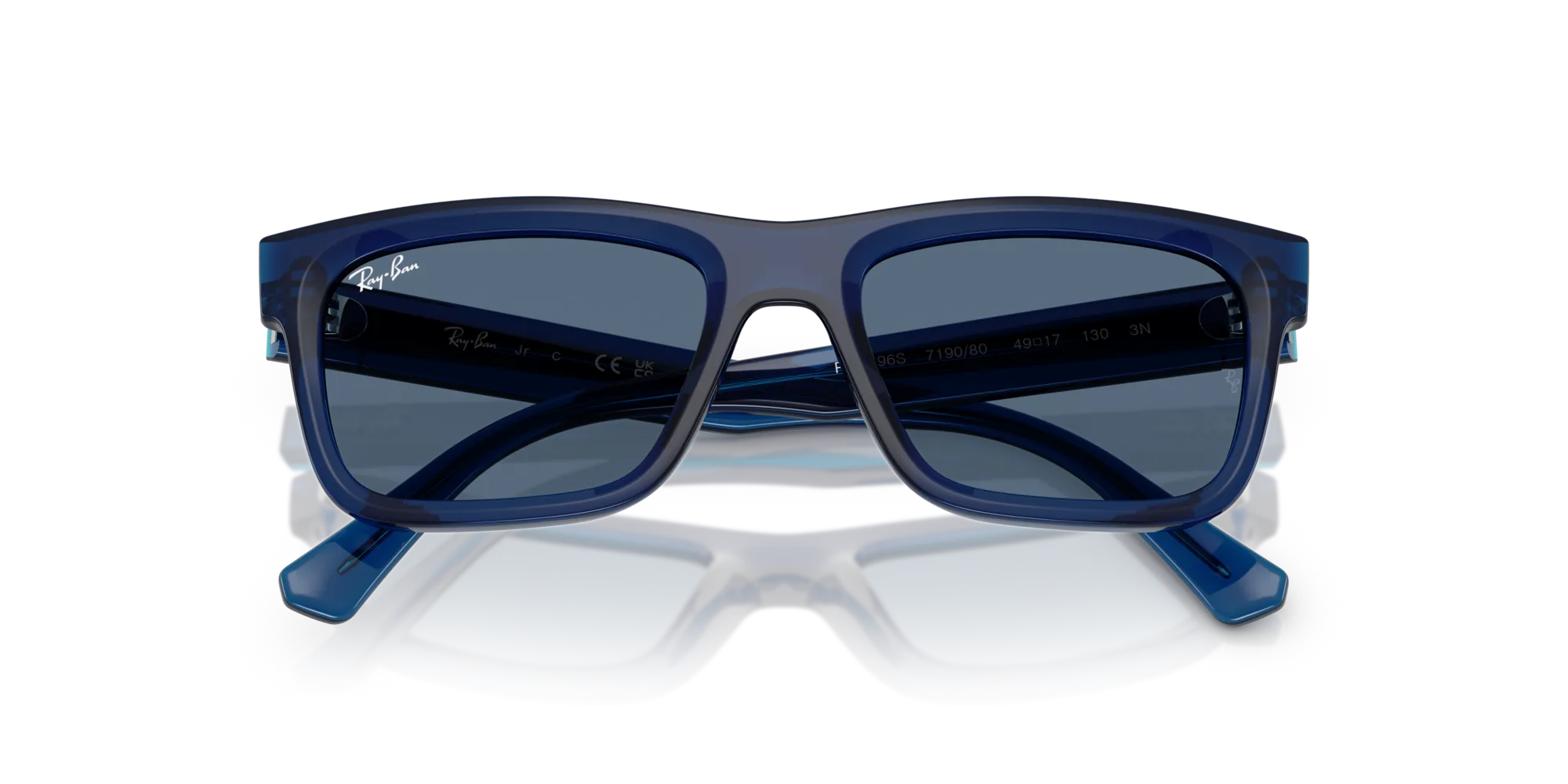 Ray - Ban RJ9196S 719080 Occhiali da sole bambino Iniettato Blu Blu Squadrata Normale - immagine 2