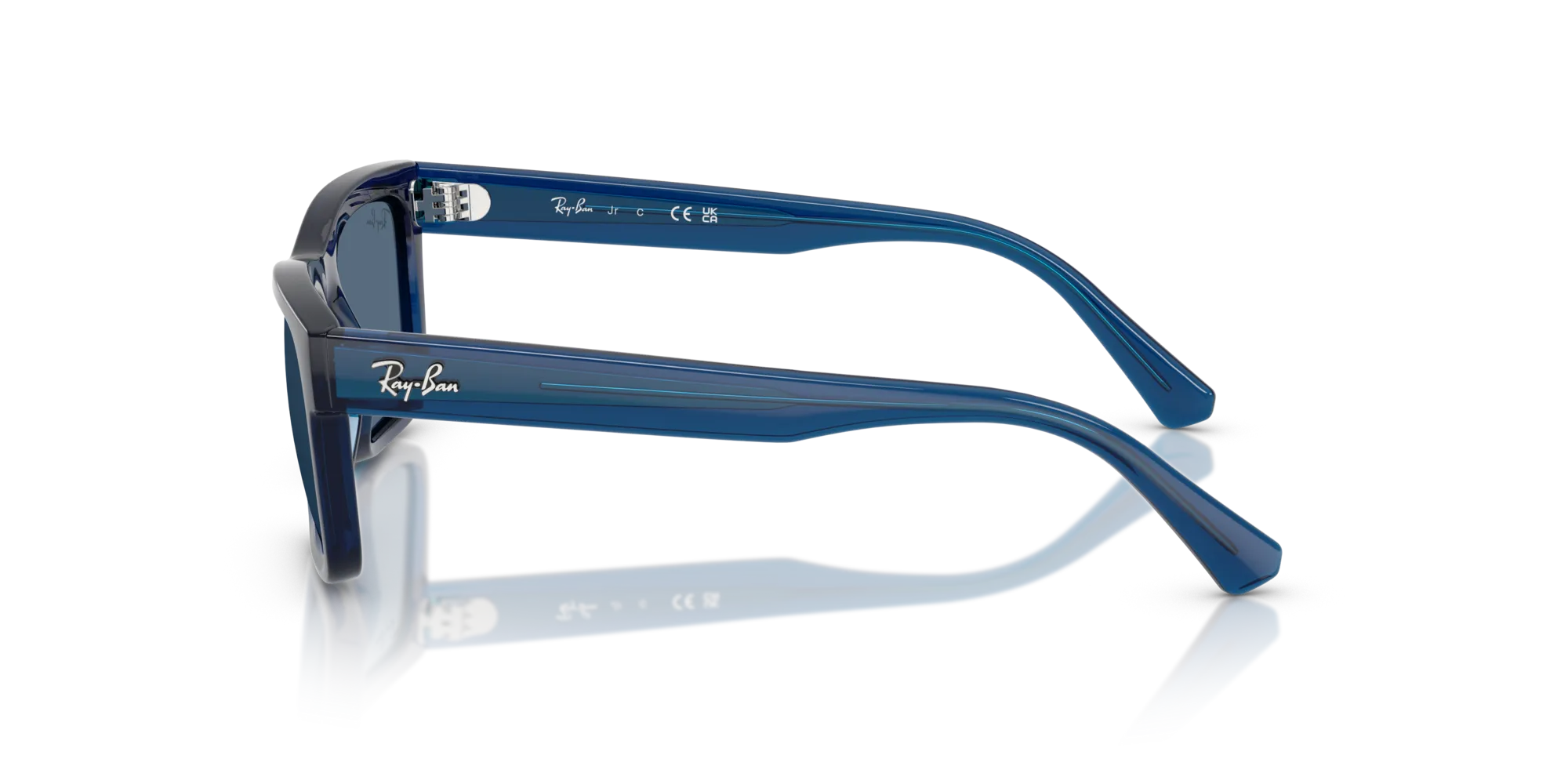Ray - Ban RJ9196S 719080 Occhiali da sole bambino Iniettato Blu Blu Squadrata Normale - immagine 4