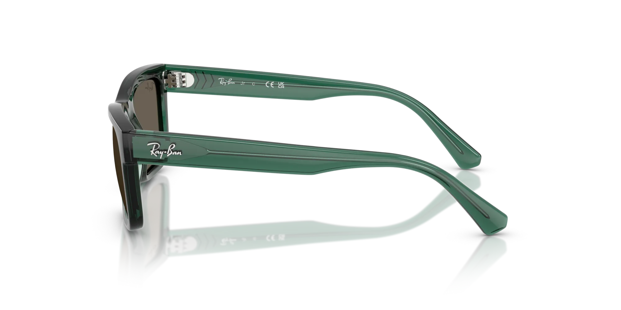 Ray - Ban RJ9196S 7189/3 Occhiali da sole bambino Iniettato Verde Marrone Squadrata Normale - immagine 4