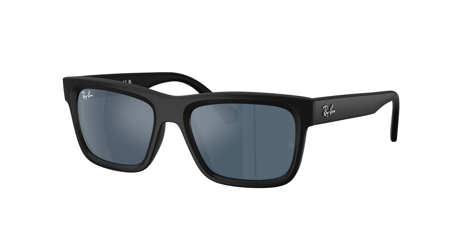 Ray - Ban RJ9196S 100S55 Occhiali da sole bambino Iniettato Nero Blu Squadrata Specchiate - immagine 1