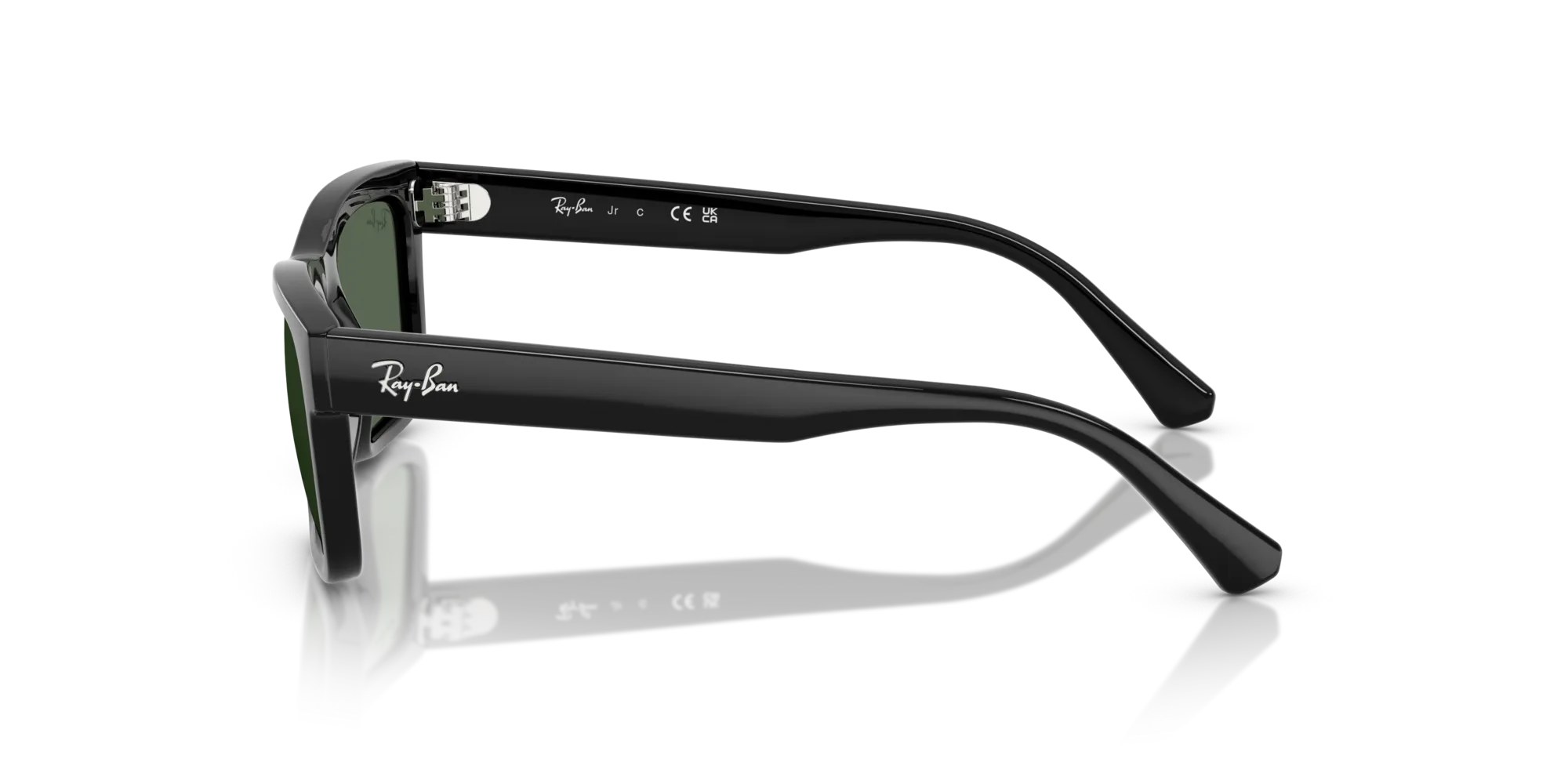 Ray - Ban RJ9196S 100/71 Occhiali da sole bambino Iniettato Nero Verde Squadrata Normale - immagine 4