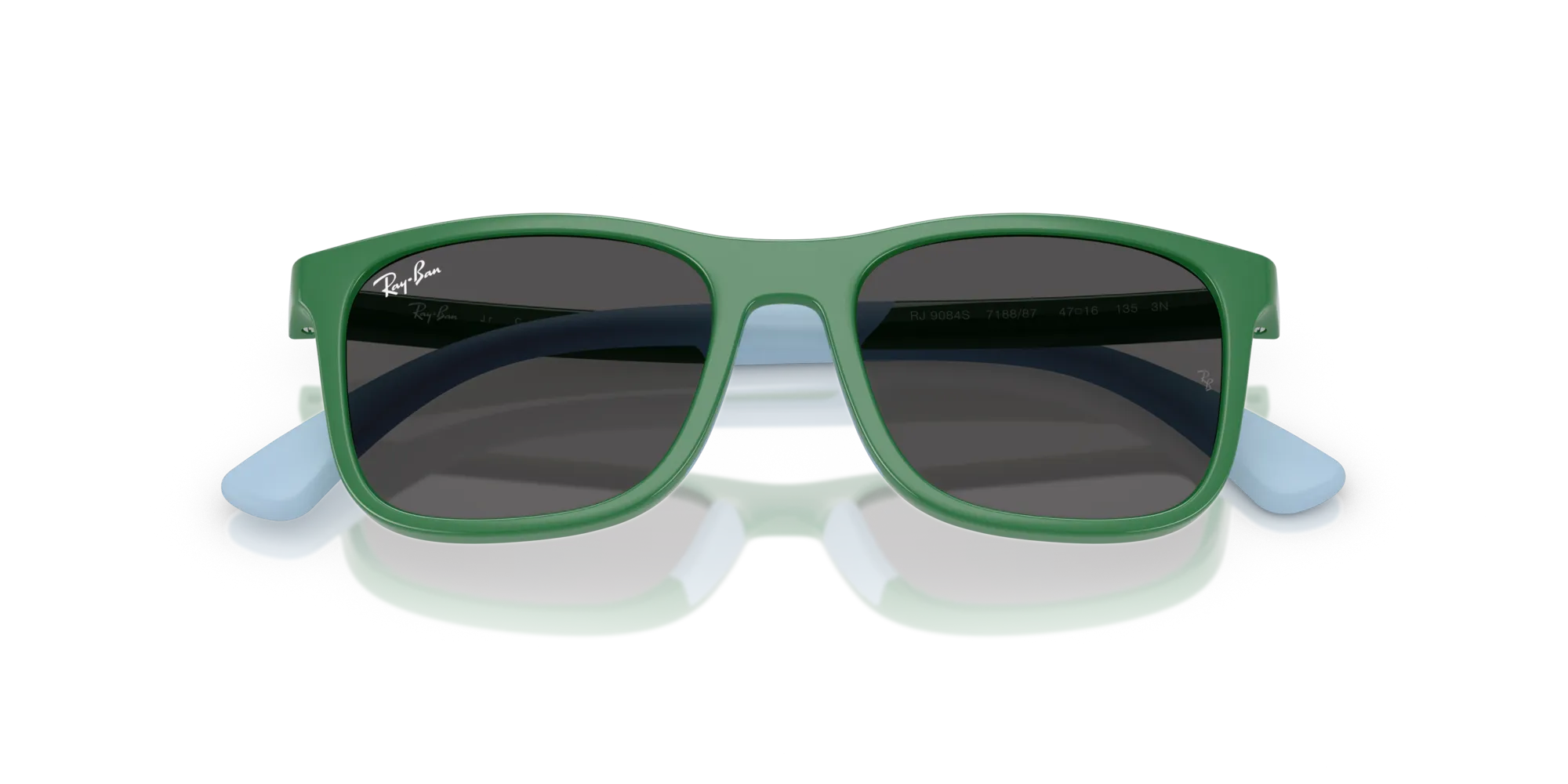 Ray - Ban RJ9084S 718887 Occhiali da sole Iniettato Blu Grigio Squadrata Normale - immagine 2