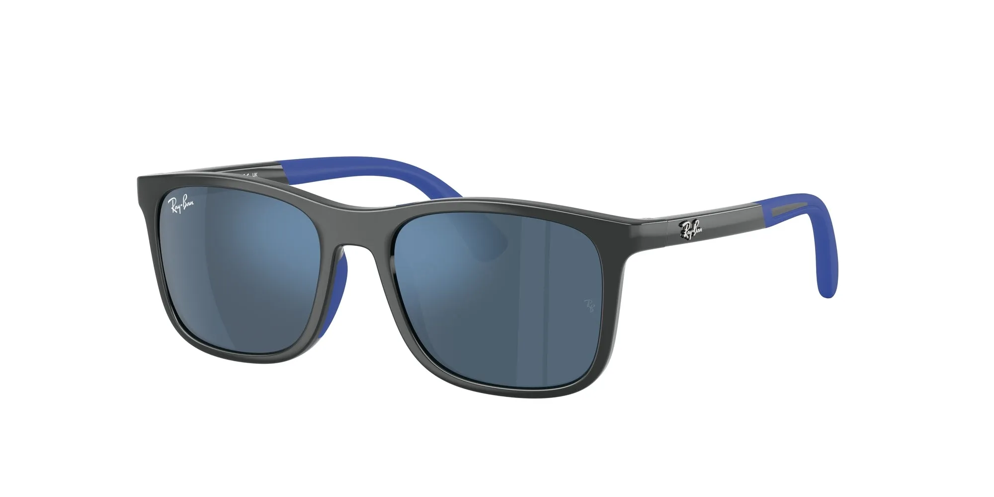 Ray - Ban RJ9084S 715155 Occhiali da sole Iniettato Grigio Blu Squadrata Specchiate - immagine 1