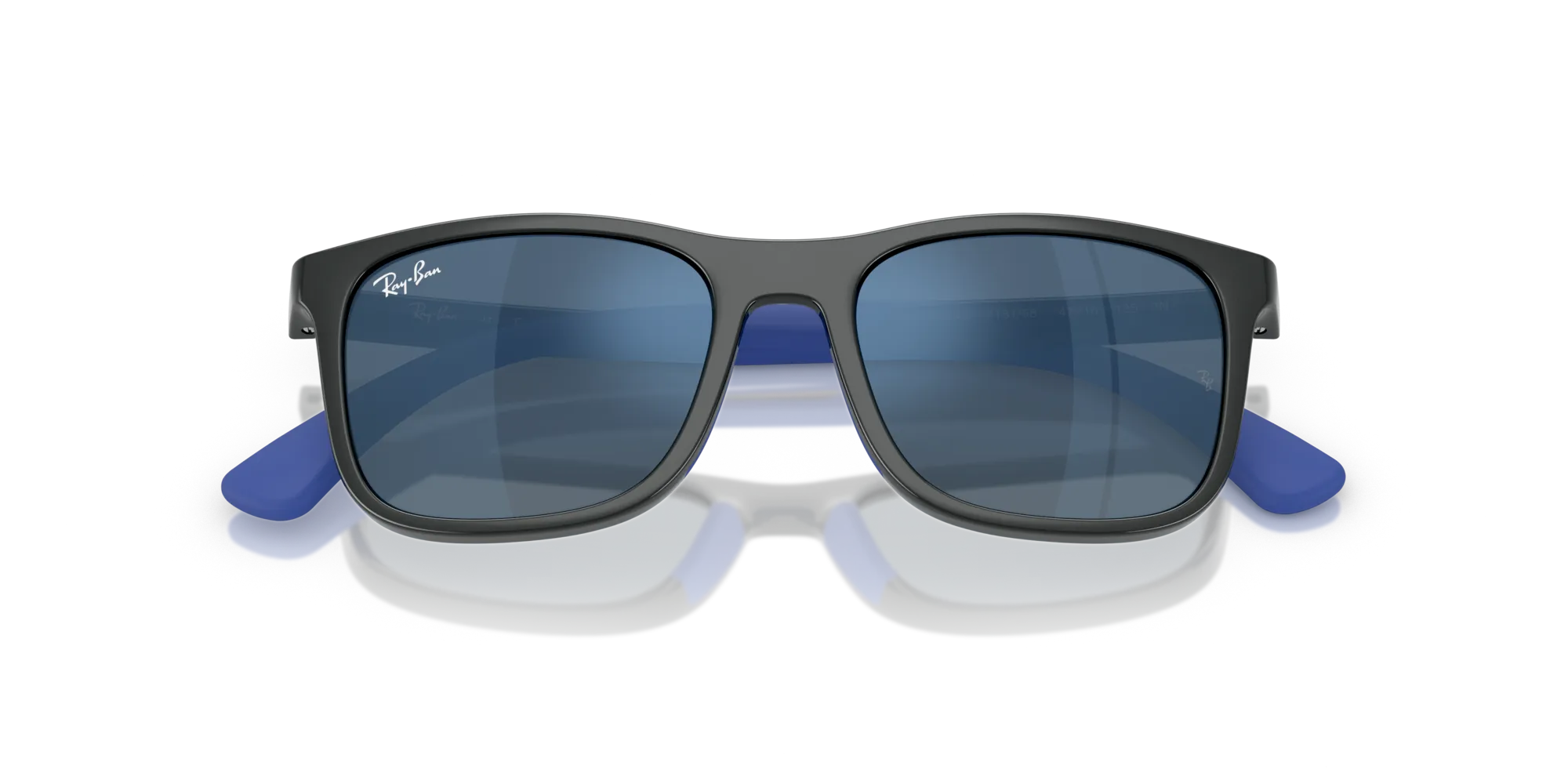 Ray - Ban RJ9084S 715155 Occhiali da sole Iniettato Grigio Blu Squadrata Specchiate - immagine 2