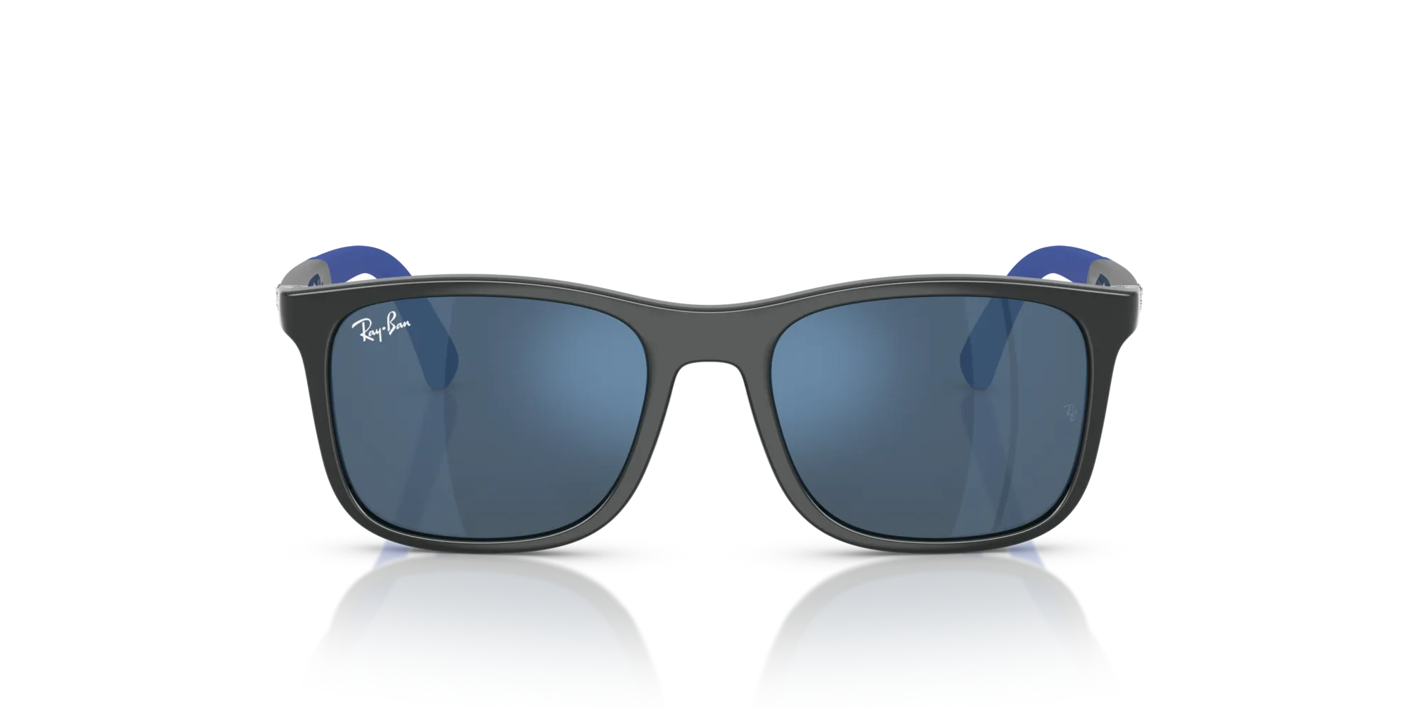 Ray - Ban RJ9084S 715155 Occhiali da sole Iniettato Grigio Blu Squadrata Specchiate - immagine 3