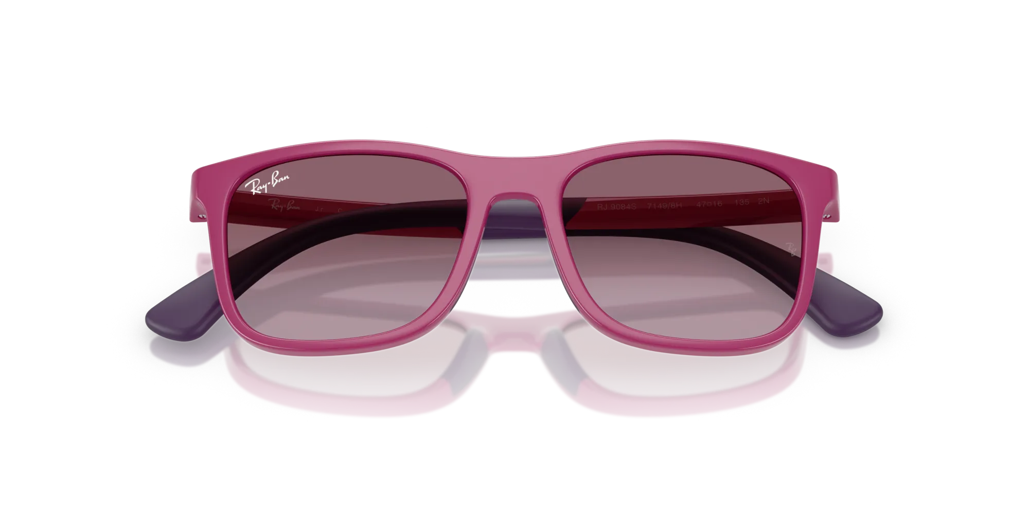 Ray - Ban RJ9084S 71498H Occhiali da sole Iniettato Viola Viola Squadrata Normale Sfumato - immagine 2