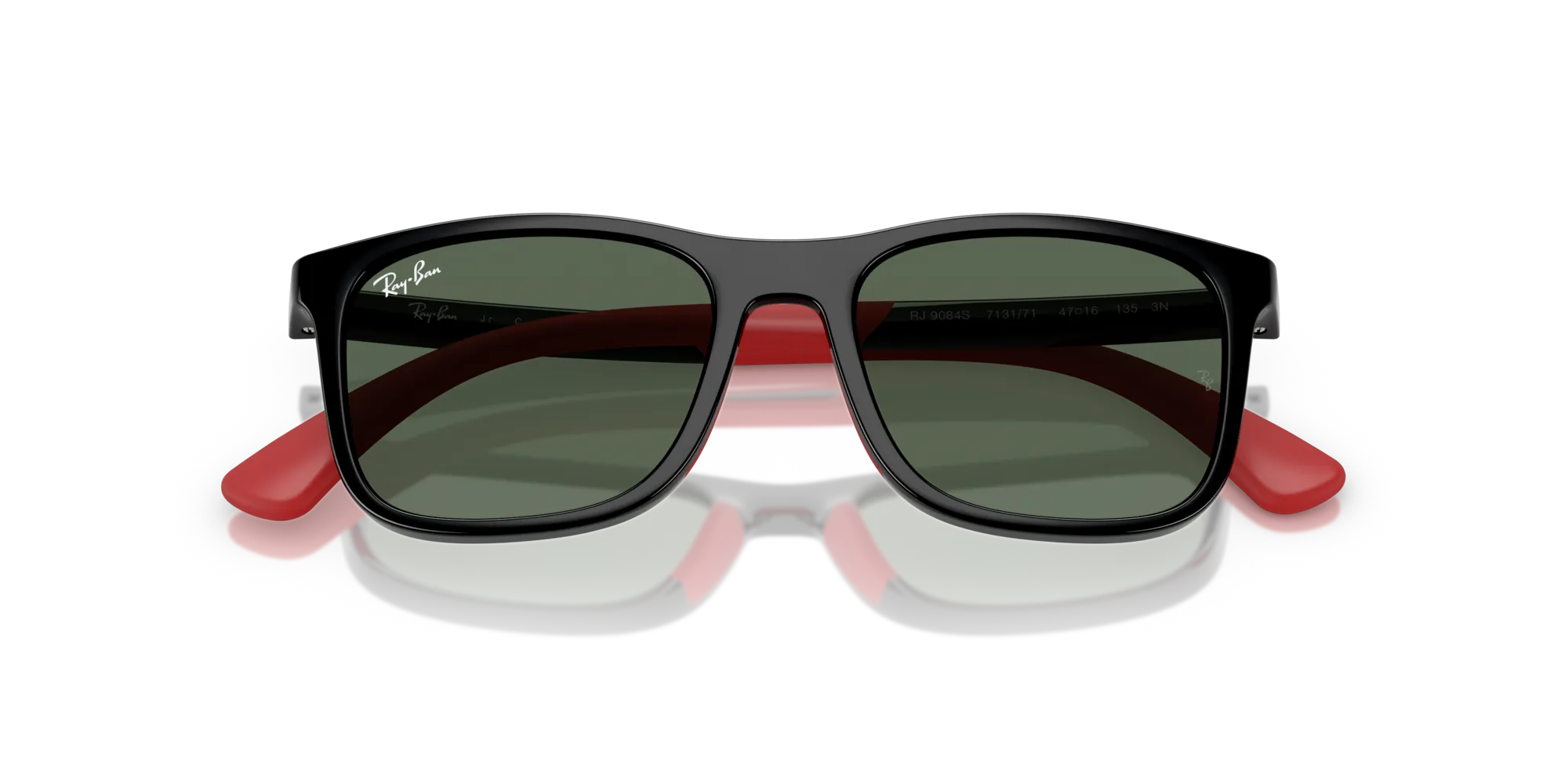 Ray - Ban RJ9084S 713171 Occhiali da sole Iniettato Nero Verde Squadrata Normale - immagine 2