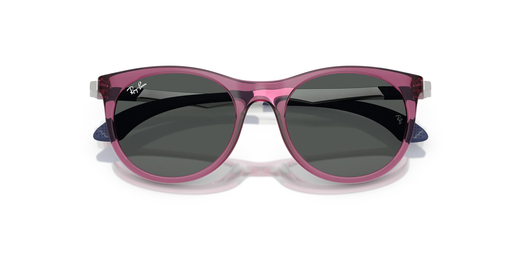 Ray - Ban RJ9082S 718687 Occhiali da sole bambino Nylon Viola Grigio Pantos Normale - immagine 2