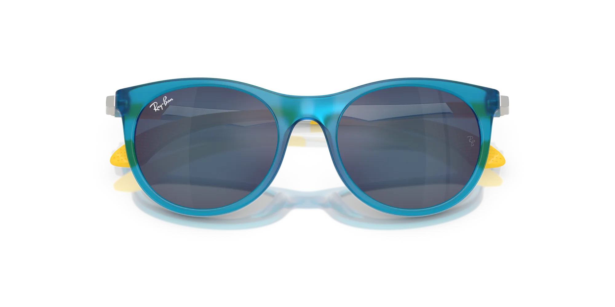 Ray - Ban RJ9082S 718455 Occhiali da sole Nylon Blu Blu Pantos Specchiate - immagine 2