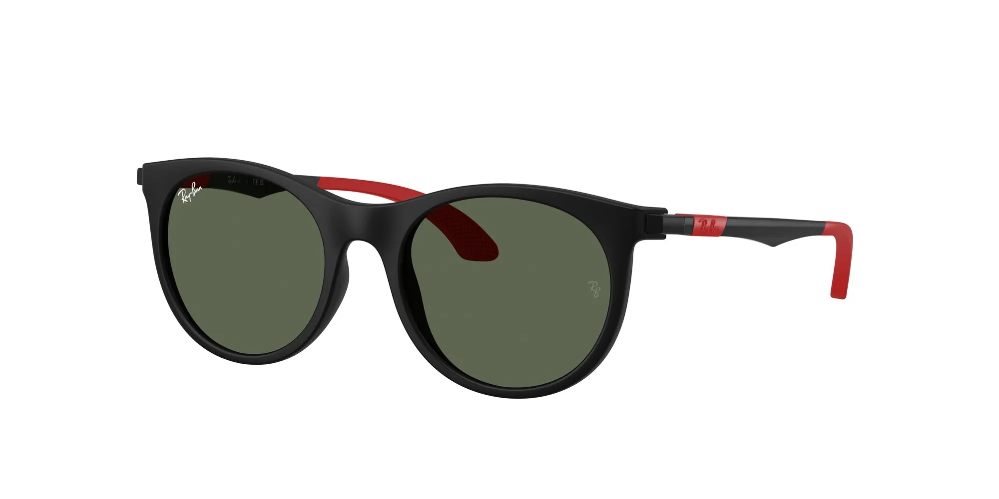 Ray - Ban RJ9082S 718371 Occhiali da sole bambino Nylon Nero Verde Pantos Normale - immagine 1