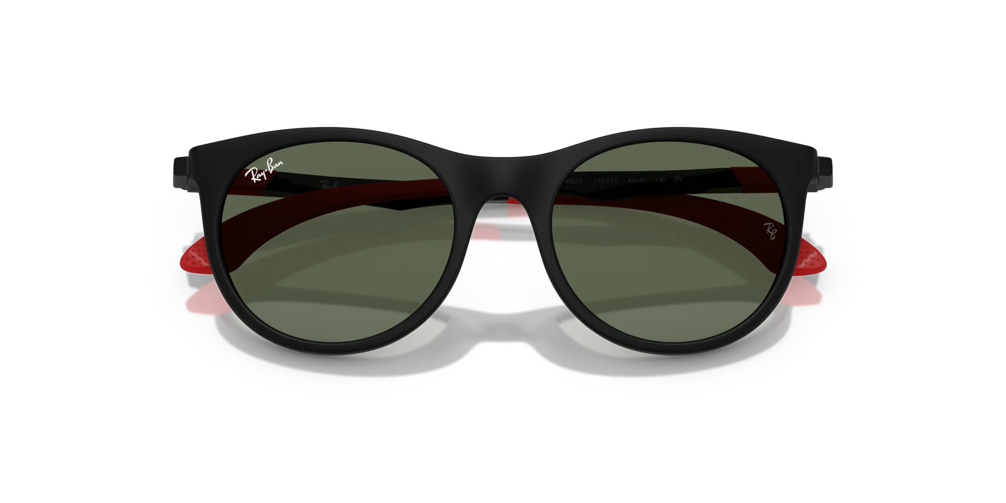 Ray - Ban RJ9082S 718371 Occhiali da sole bambino Nylon Nero Verde Pantos Normale - immagine 2