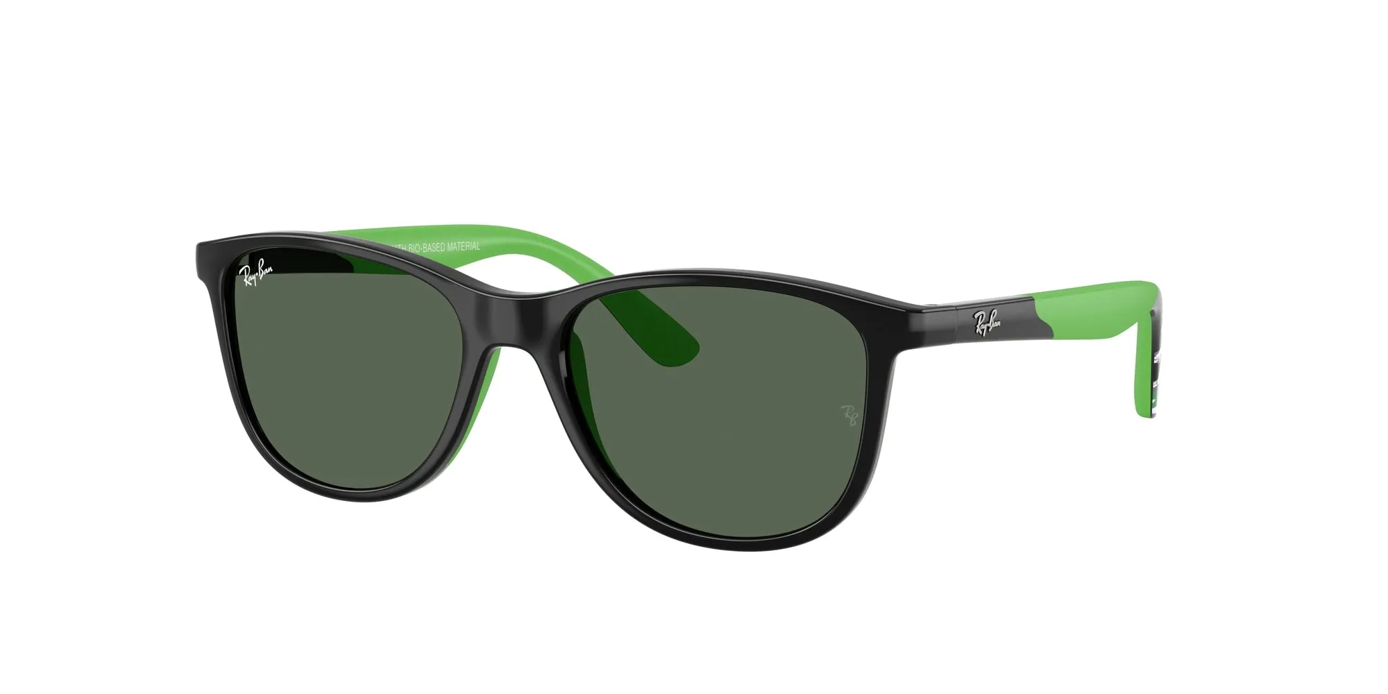 Ray - Ban RJ9077S 719371 Occhiali da sole bambino Iniettato Verde Verde Squadrata Normale - immagine 1