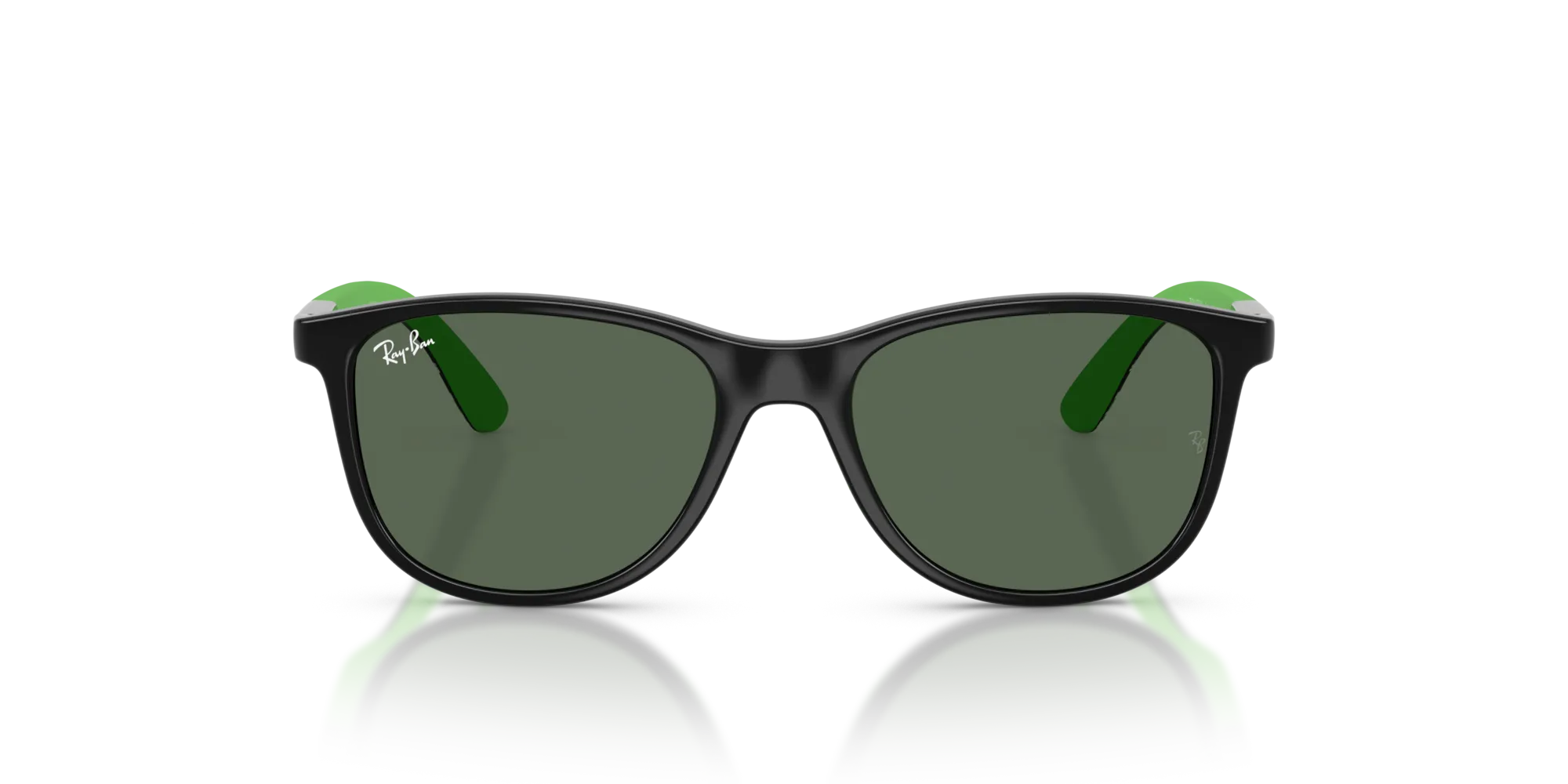 Ray - Ban RJ9077S 719371 Occhiali da sole bambino Iniettato Verde Verde Squadrata Normale - immagine 3