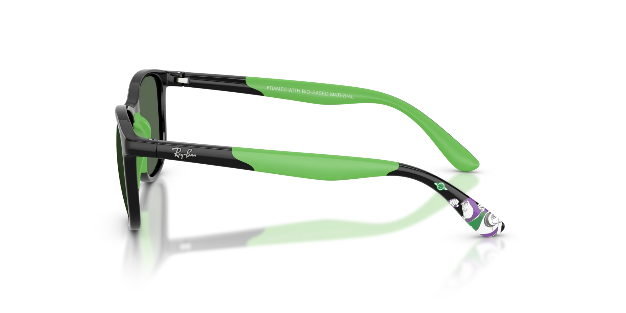 Ray - Ban RJ9077S 719371 Occhiali da sole bambino Iniettato Verde Verde Squadrata Normale - immagine 4