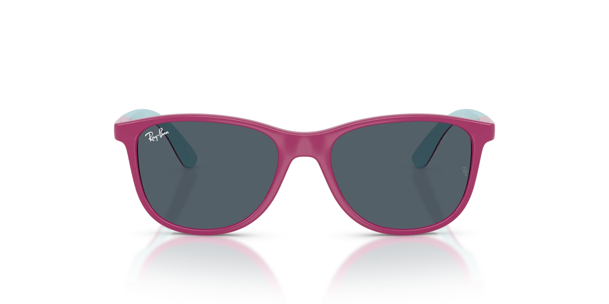 Ray - Ban RJ9077S 719271 Occhiali da sole bambino Iniettato Blu Verde Squadrata Normale - immagine 3