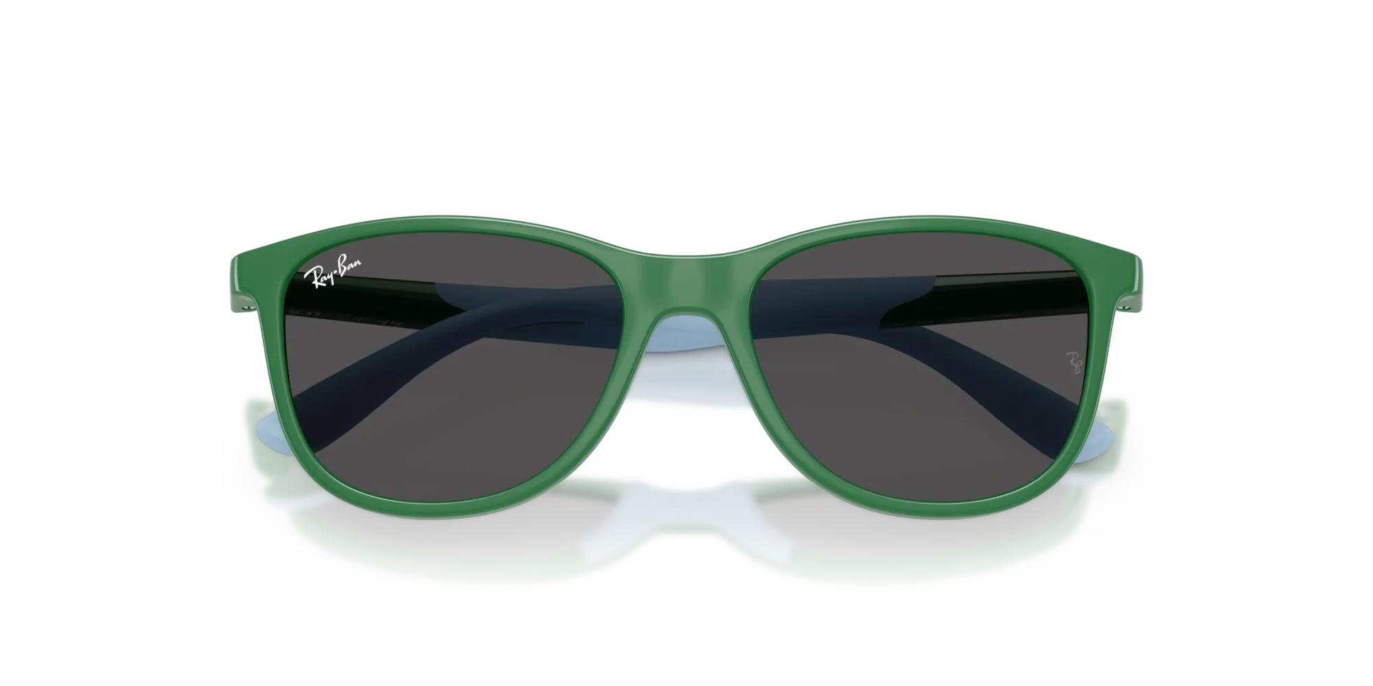 Ray - Ban RJ9077S 718887 Occhiali da sole Iniettato Blu Grigio Squadrata Normale - immagine 2