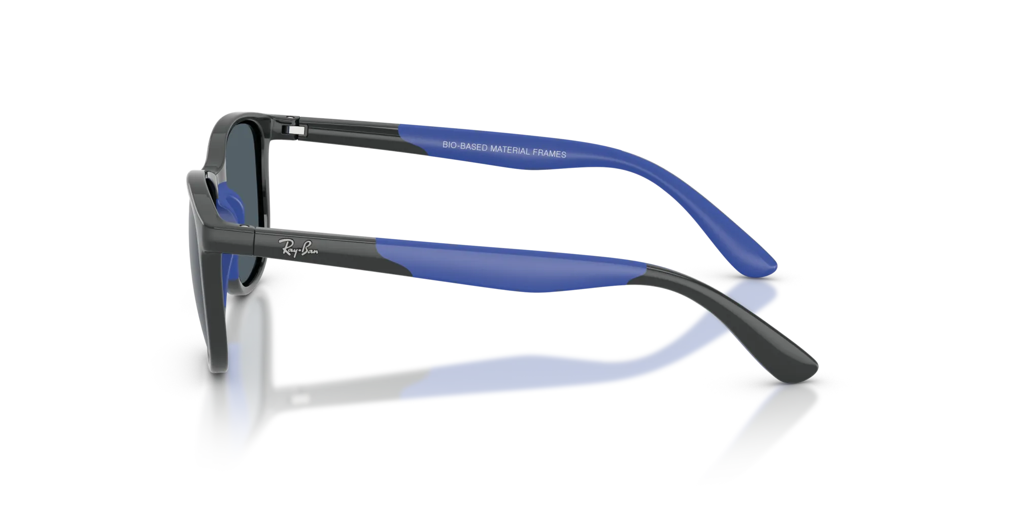 Ray - Ban RJ9077S 715155 Occhiali da sole bambino Iniettato Grigio Blu Squadrata Specchiate - immagine 4
