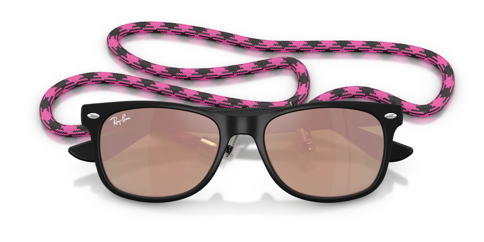 Ray - Ban RJ9052S JUNIOR NEW WAYFARER 70287J Occhiali da sole Nylon Nero Arancione Squadrata Specchiate - immagine 2