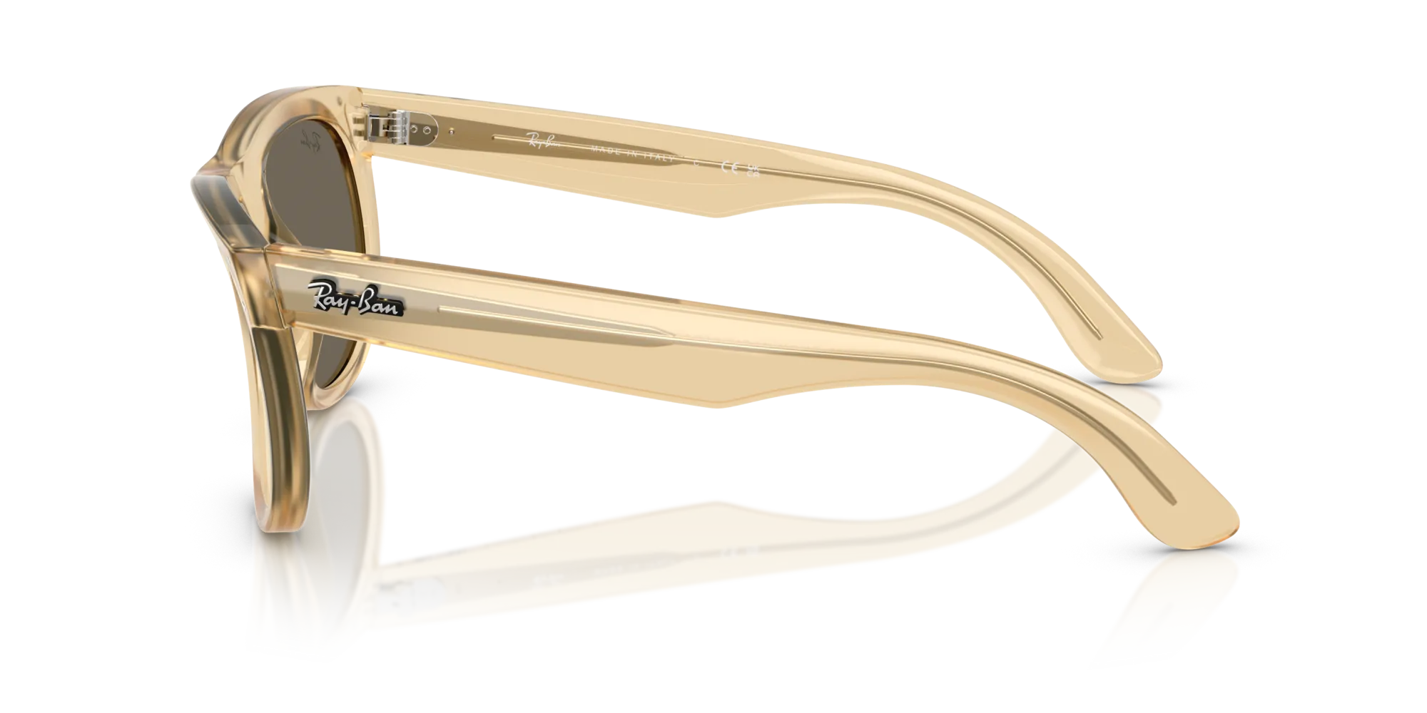Ray - Ban RBR0502S WAYFARER REVERSE 68215A Occhiali da sole Acetato Giallo Marrone Squadrata Specchiate - immagine 4