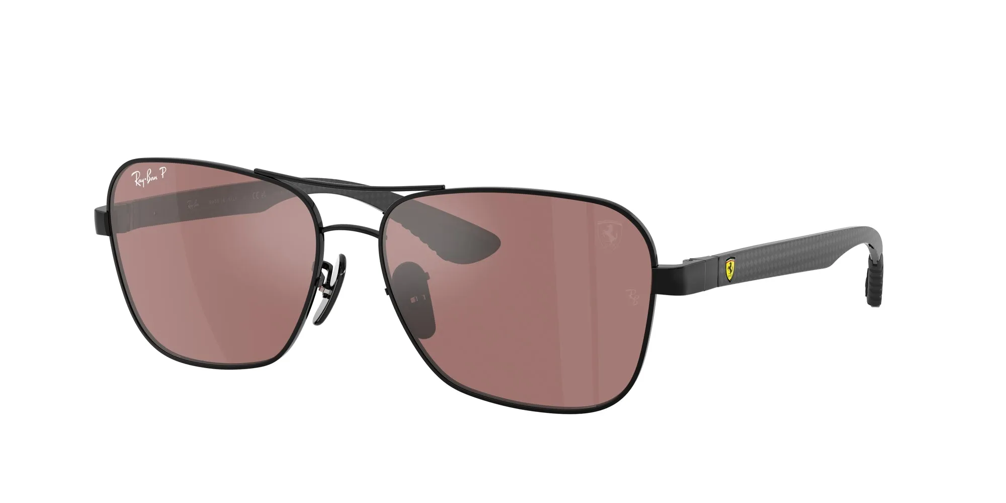 Ray - Ban RB8336M F117H2 Occhiali da sole Metallo Nero Viola Squadrata Polarizzata - immagine 1