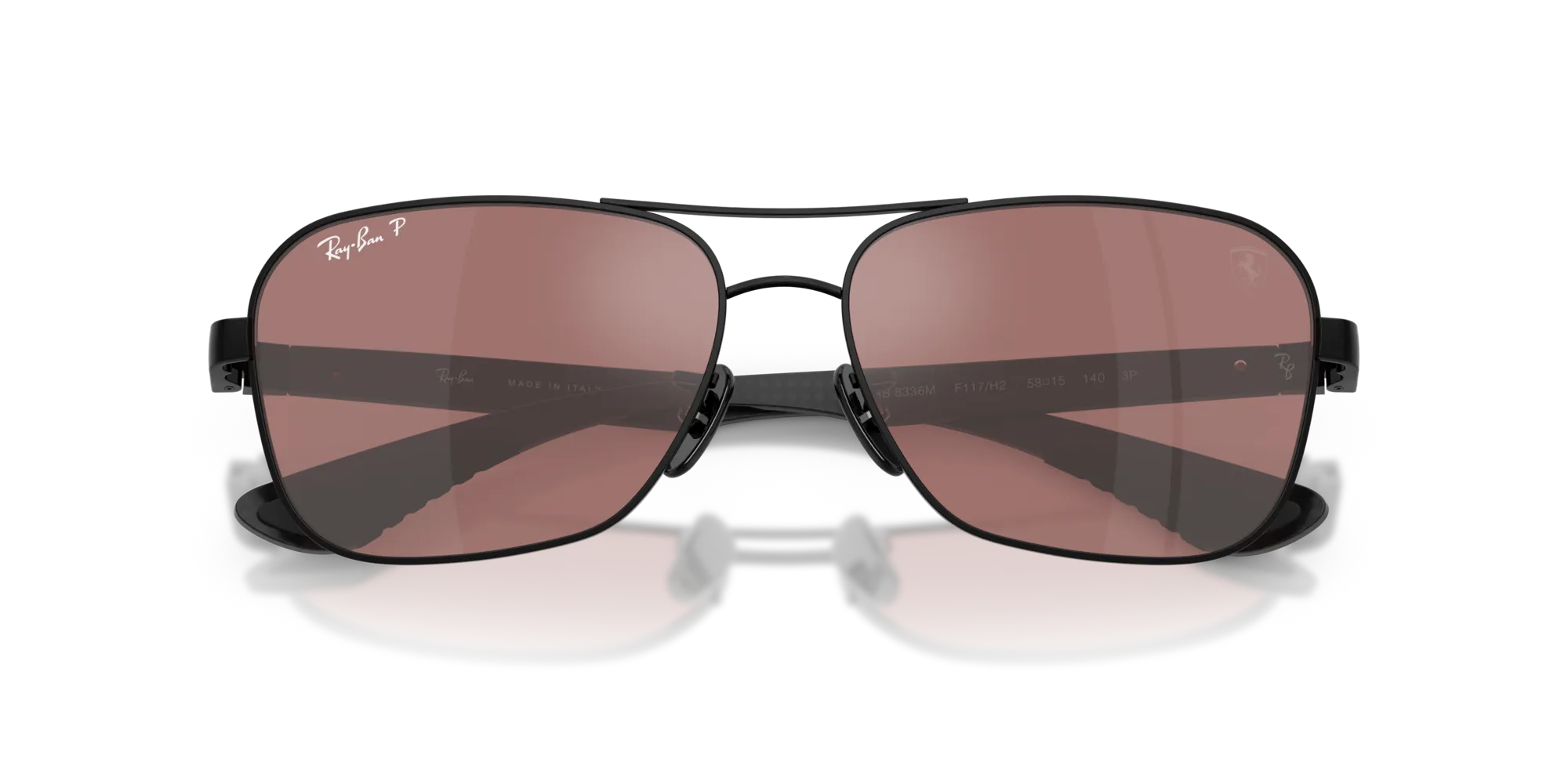 Ray - Ban RB8336M F117H2 Occhiali da sole Metallo Nero Viola Squadrata Polarizzata - immagine 2