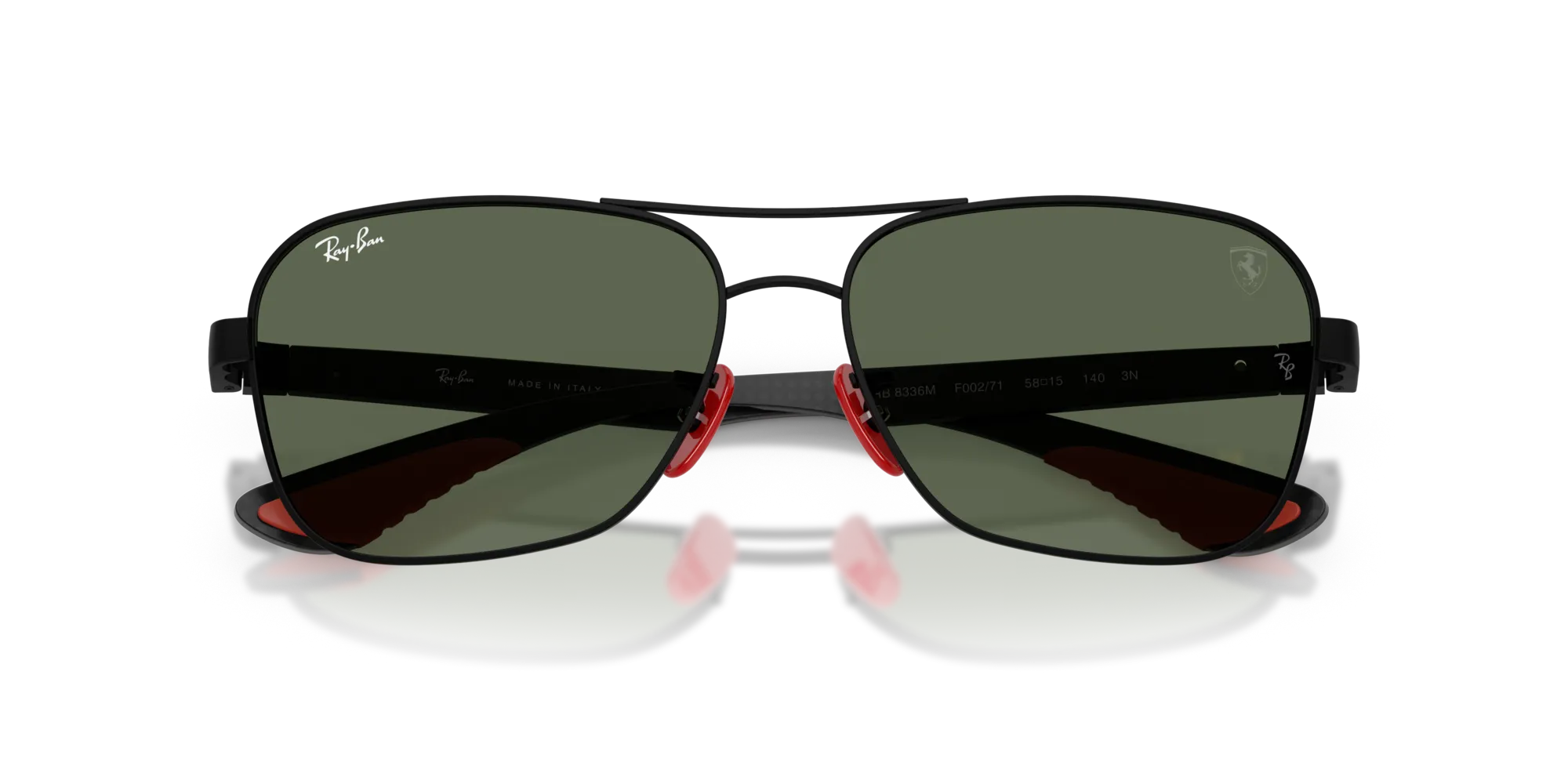 Ray - Ban RB8336M F00271 Occhiali da sole Metallo Nero Verde Squadrata Normale - immagine 2